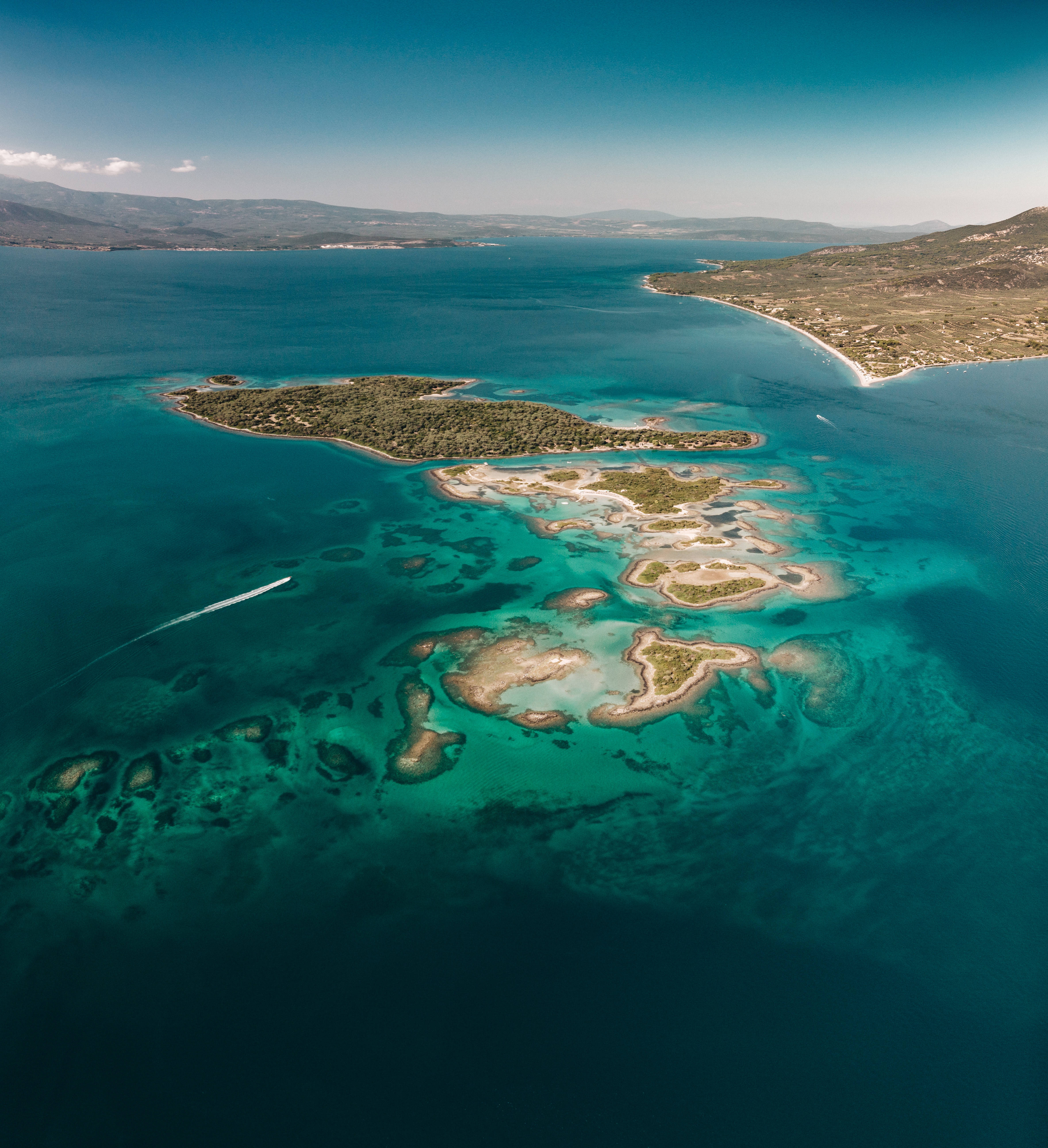 Aerial View Island Sa Greece Wallpaper