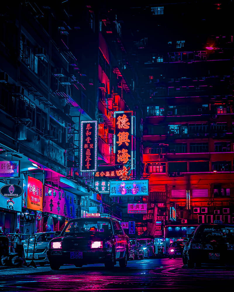 Aesthetic Anime iPhone na Kalye Wallpaper