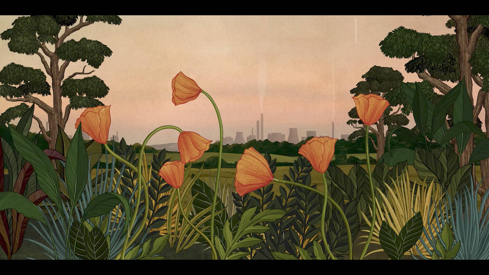 Aesthetic Art Story ng mga Bulaklak Wallpaper