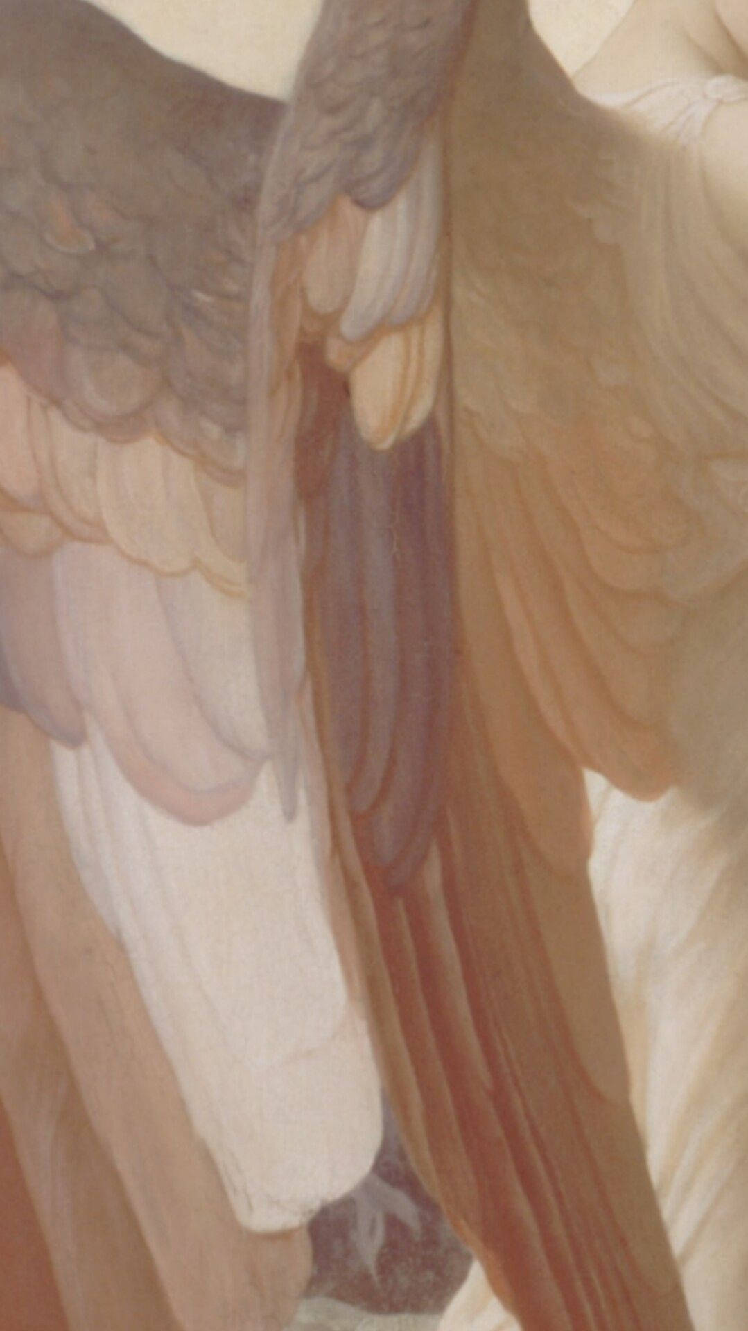 Aesthetic Beige na Pakpak ng Anghel Wallpaper