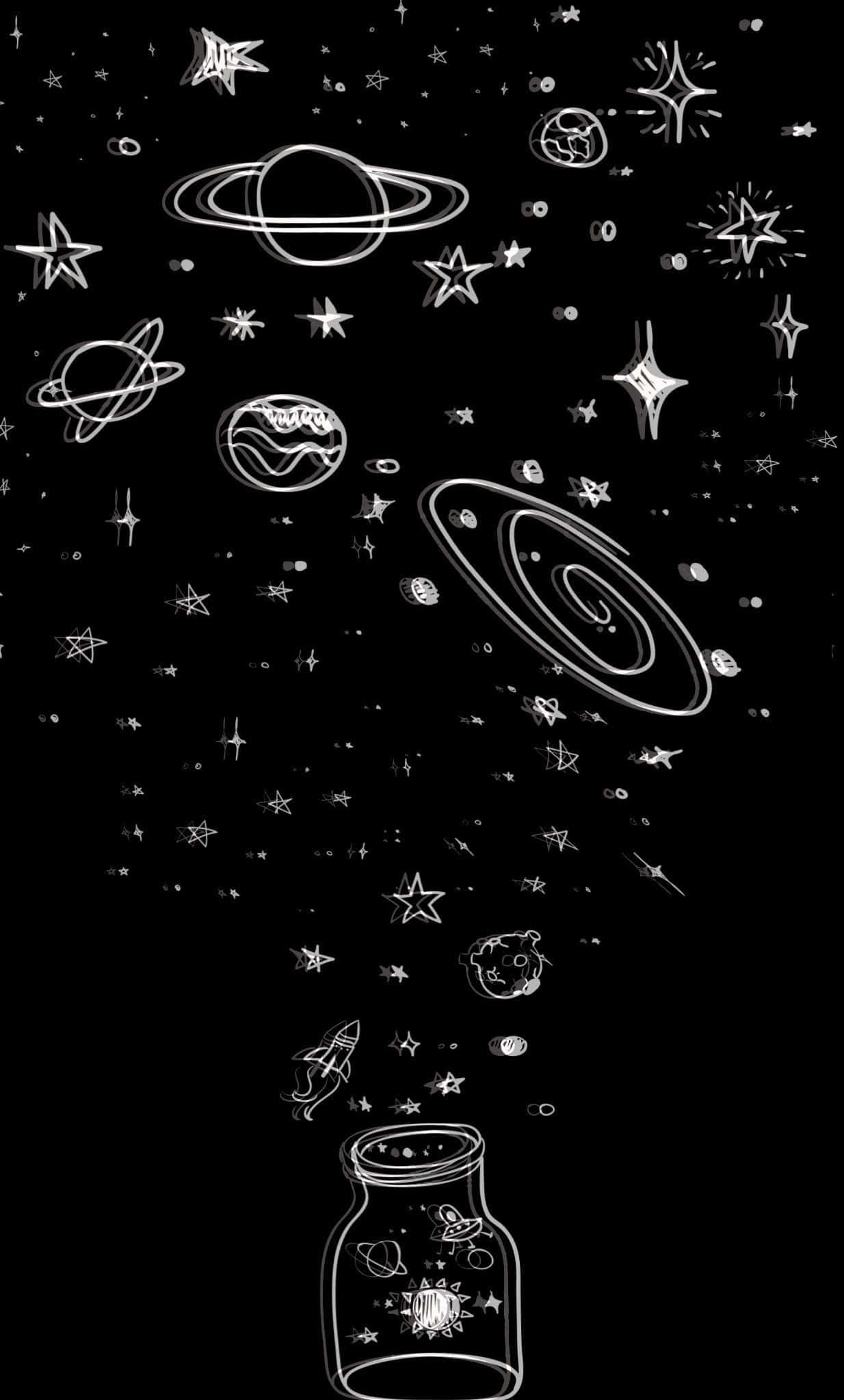 Aesthetic black and white na larawan ng isang paikot na daan. Wallpaper