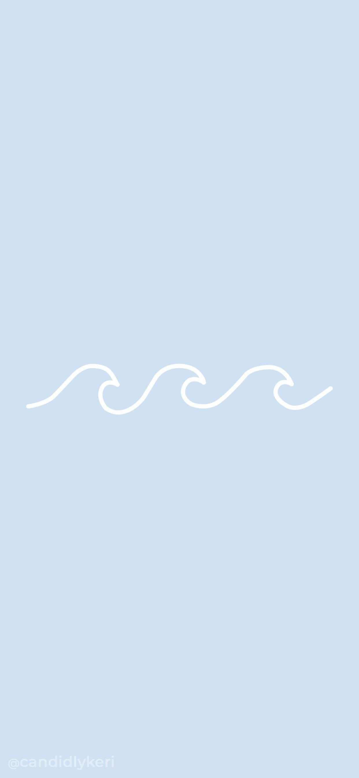 Aesthetic Blue Outline Wave pictures Wallpaper