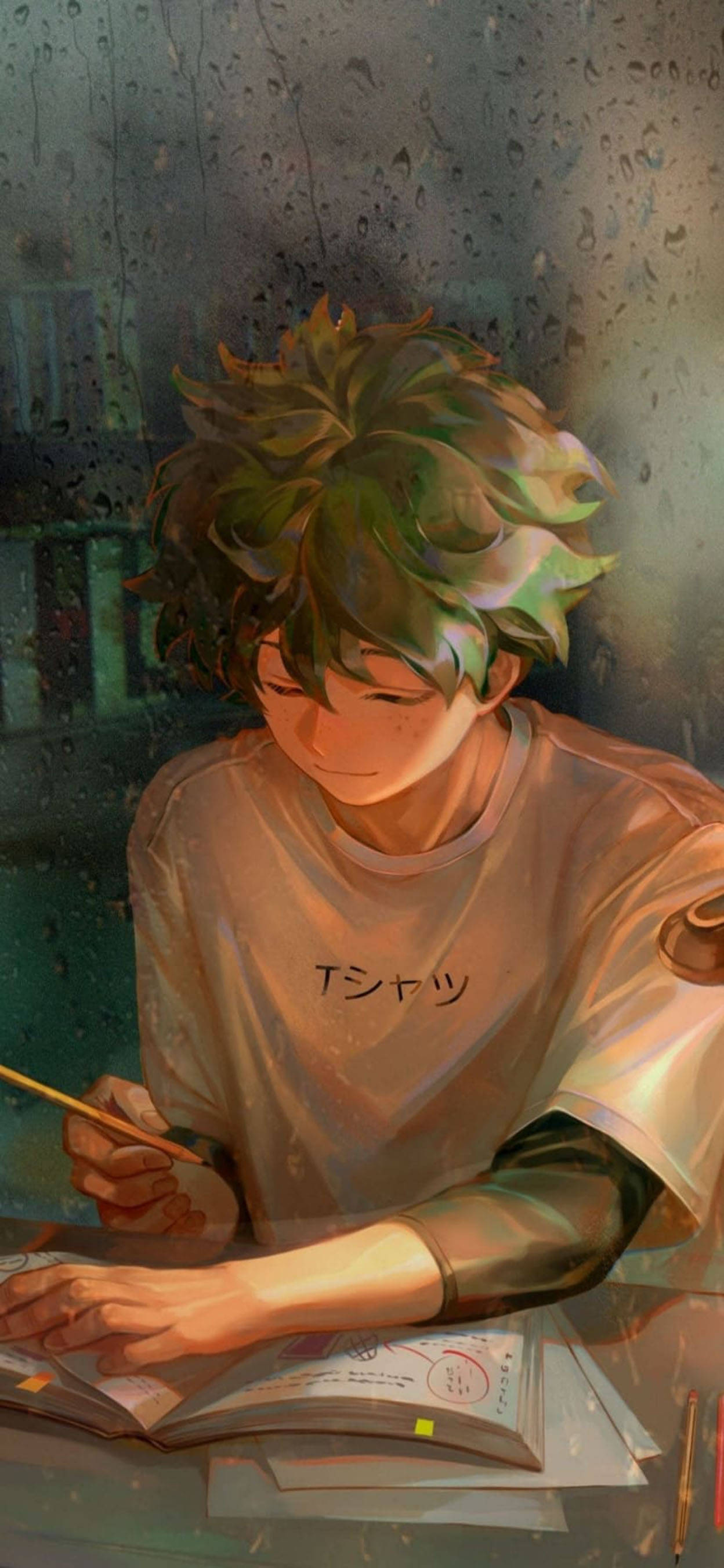 Aesthetic Boy na si Izuku Midoriya Wallpaper