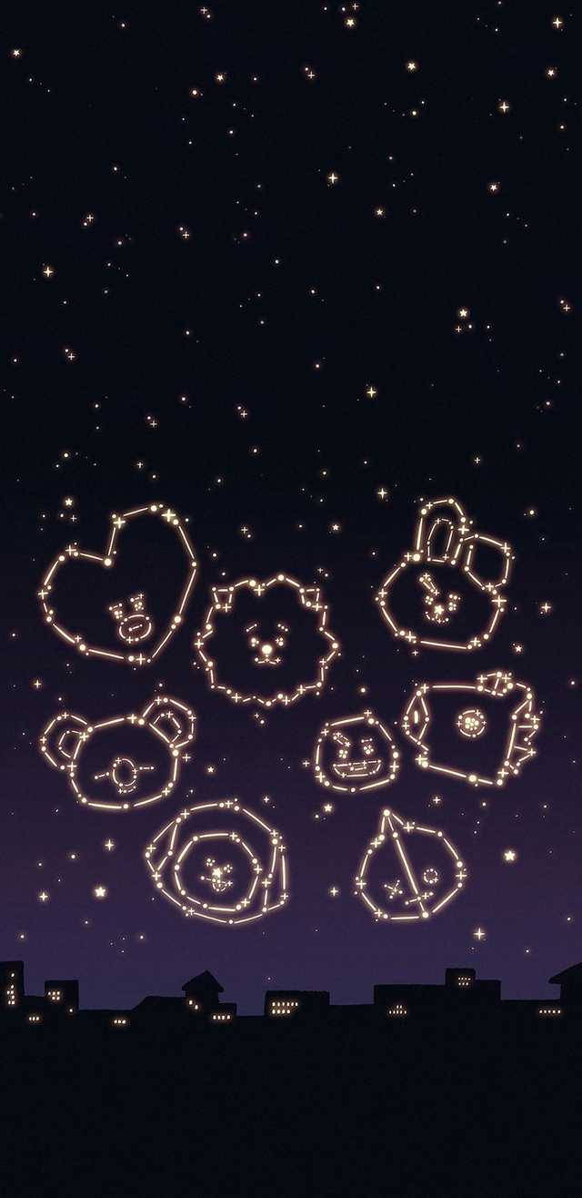 Aesthetic Bts BT21 Konstelasyon Wallpaper