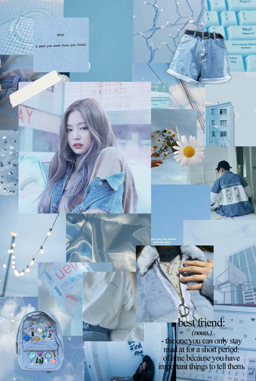 Aesthetic collage na puno ng makulay at malikhaing elemento Wallpaper