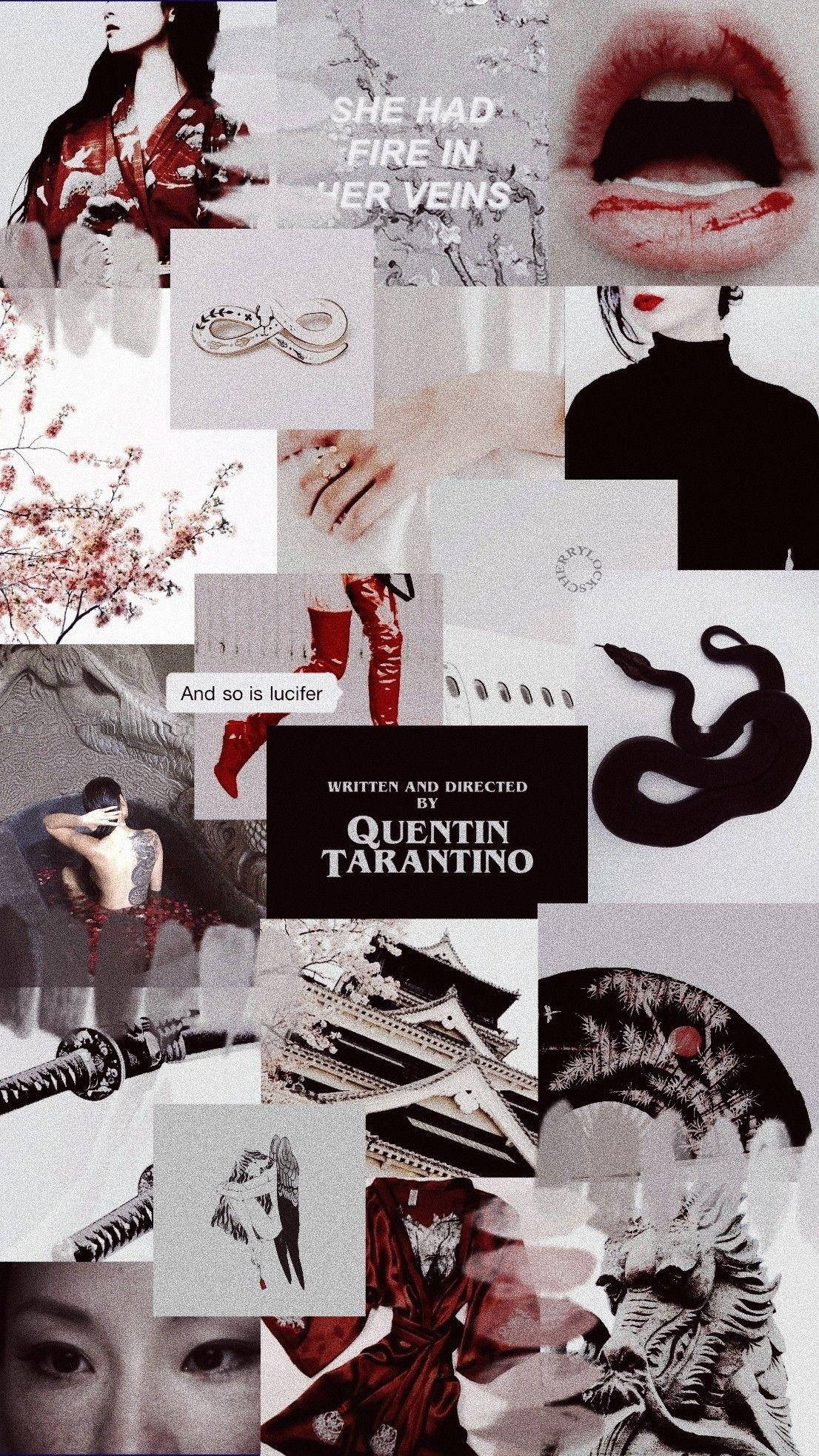 Aesthetic Collage ni Quentin Tarantino Wallpaper