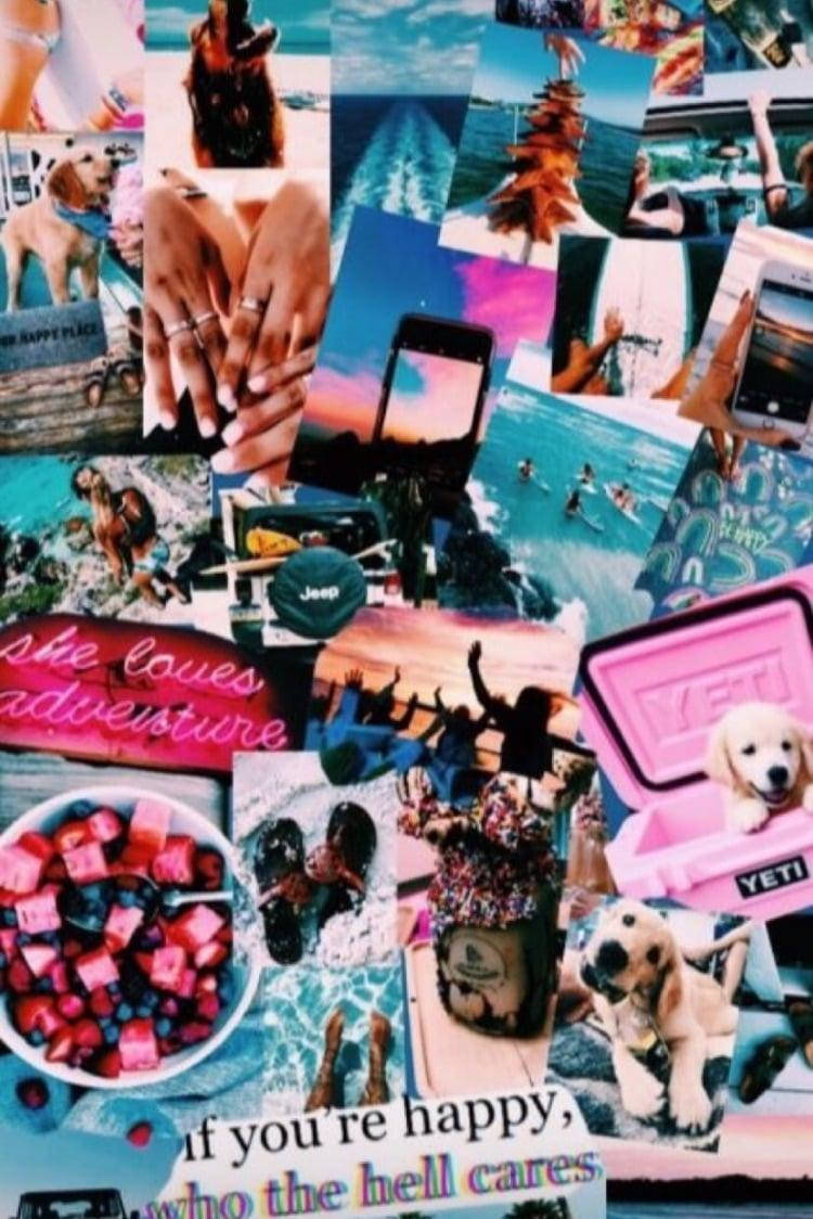 Aesthetic Collage para sa Mahilig sa Aso Wallpaper