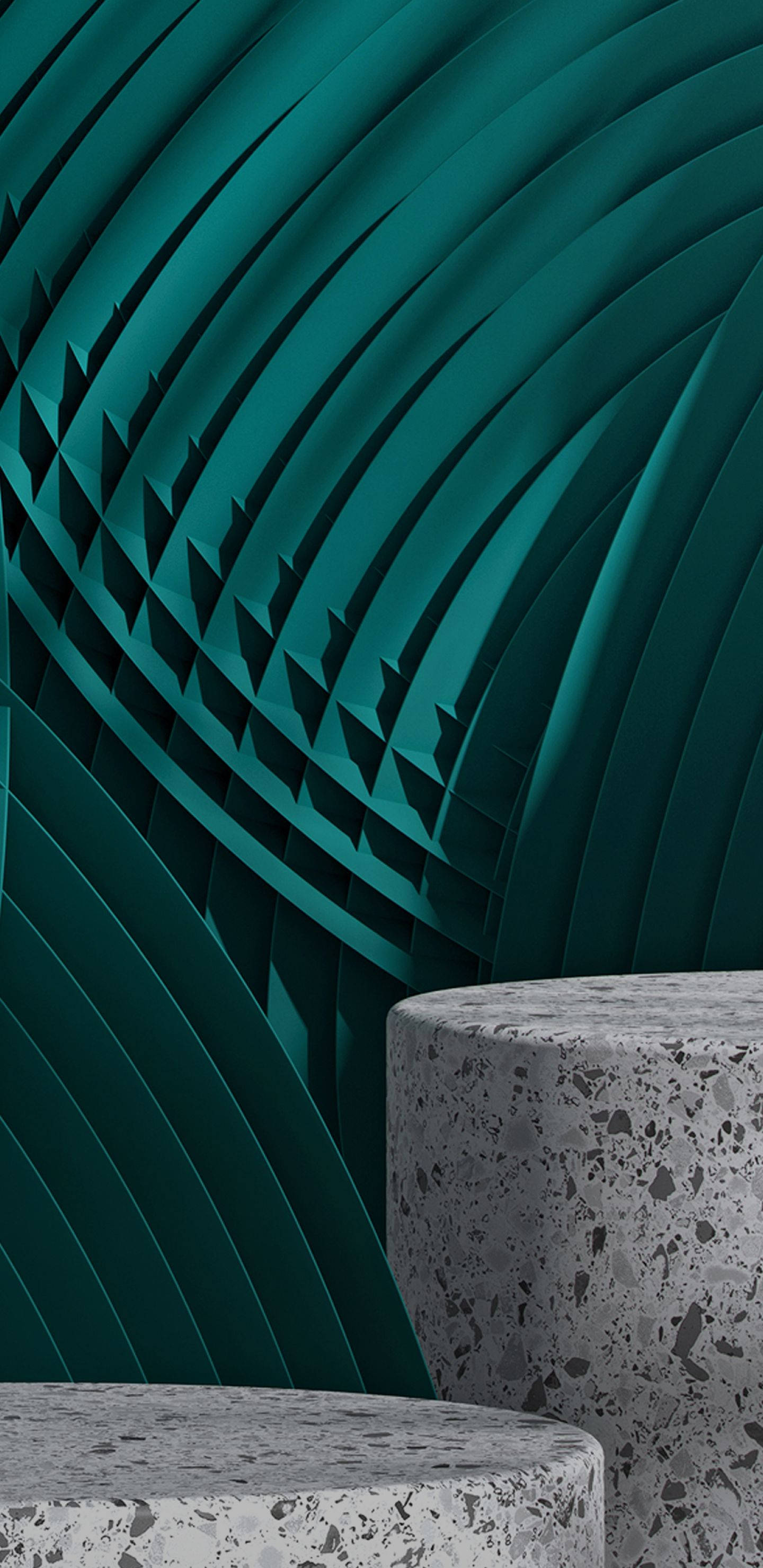 Aesthetic Green na Marble Platforms para sa Samsung A51 Wallpaper