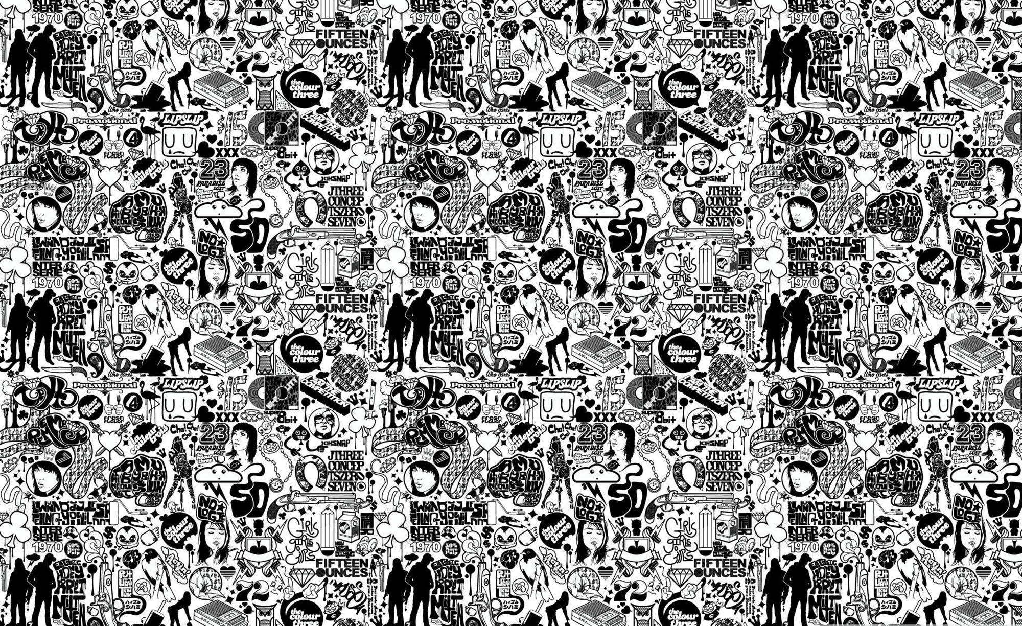 Aesthetic Indie na Monochrome Wallpaper