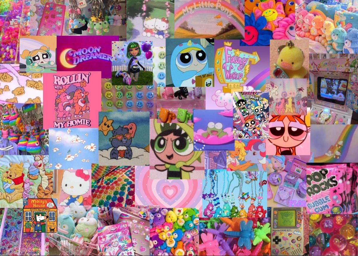 Aesthetic Indie Laptop Cute Collage Wallpaper