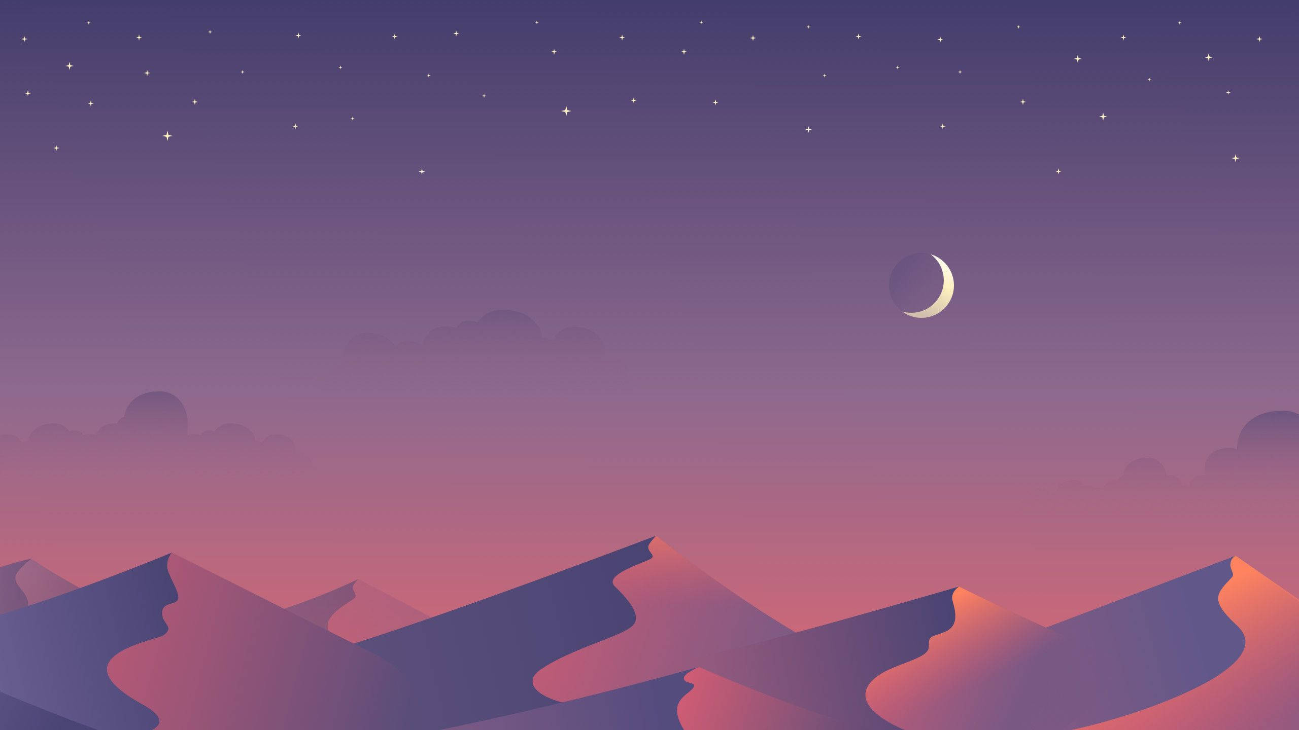 Aesthetic Mac na Tanawin ng Kahel na Bundok Wallpaper