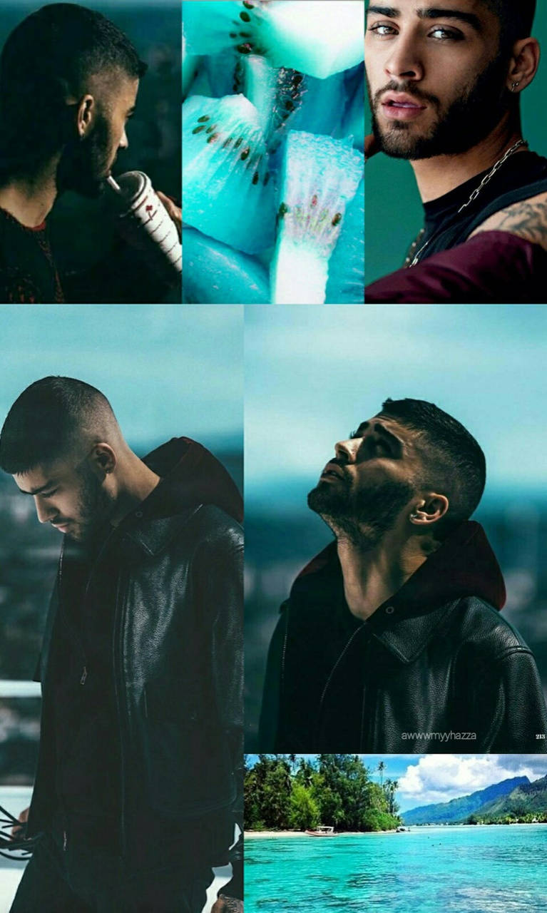 Aesthetic na Asul na Zayn iPhone Wallpaper
