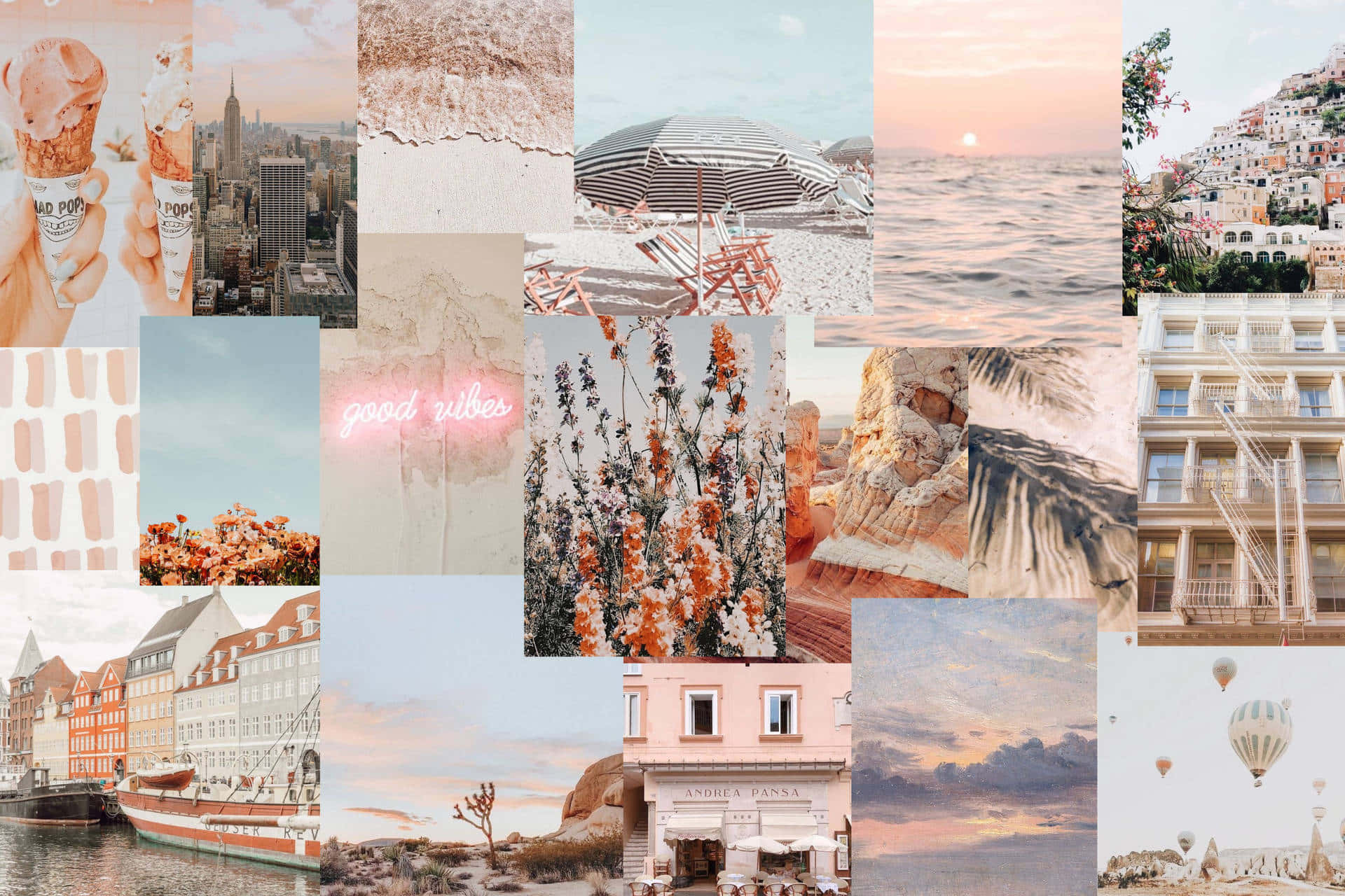 Aesthetic na background ng laptop Wallpaper