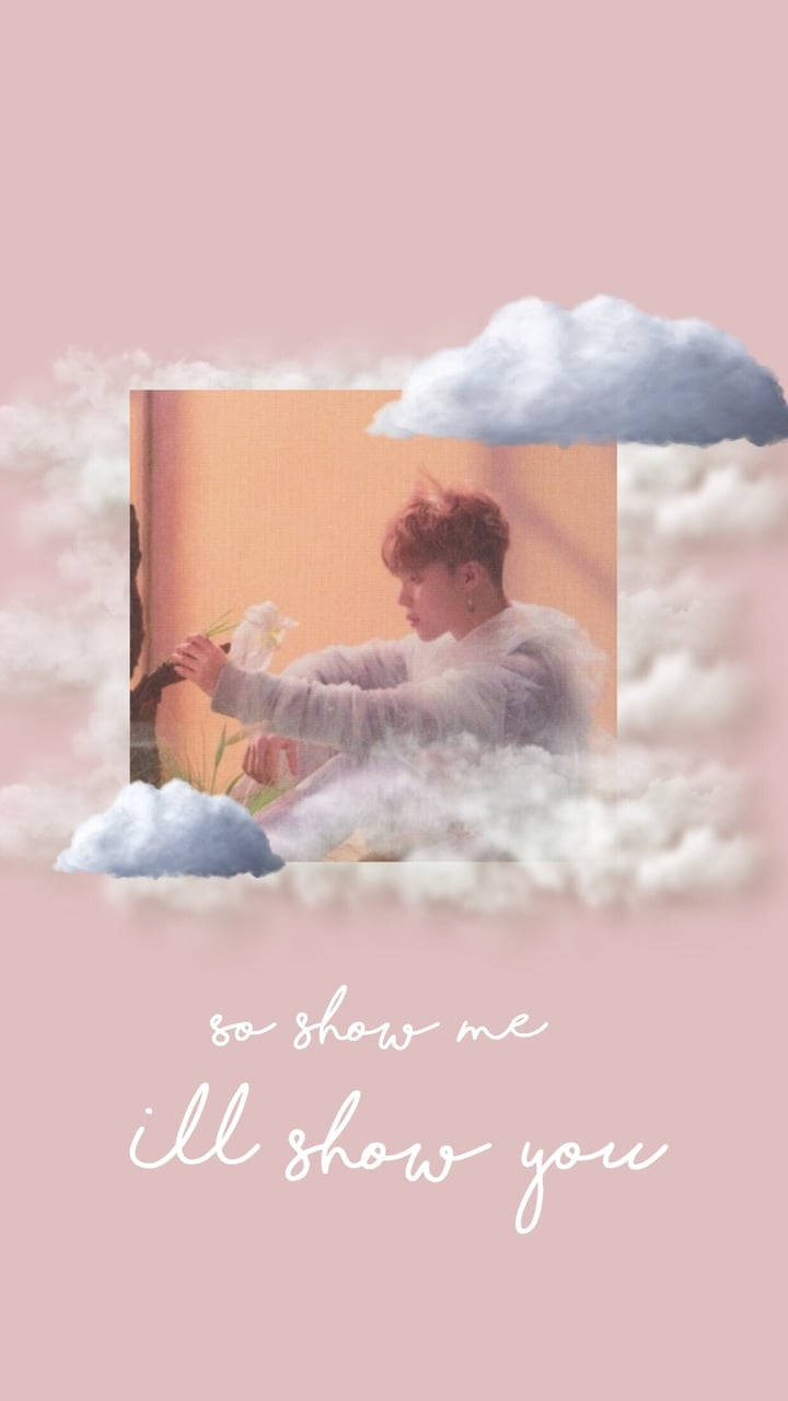 Aesthetic na Bts Jimin na may Ulap Wallpaper