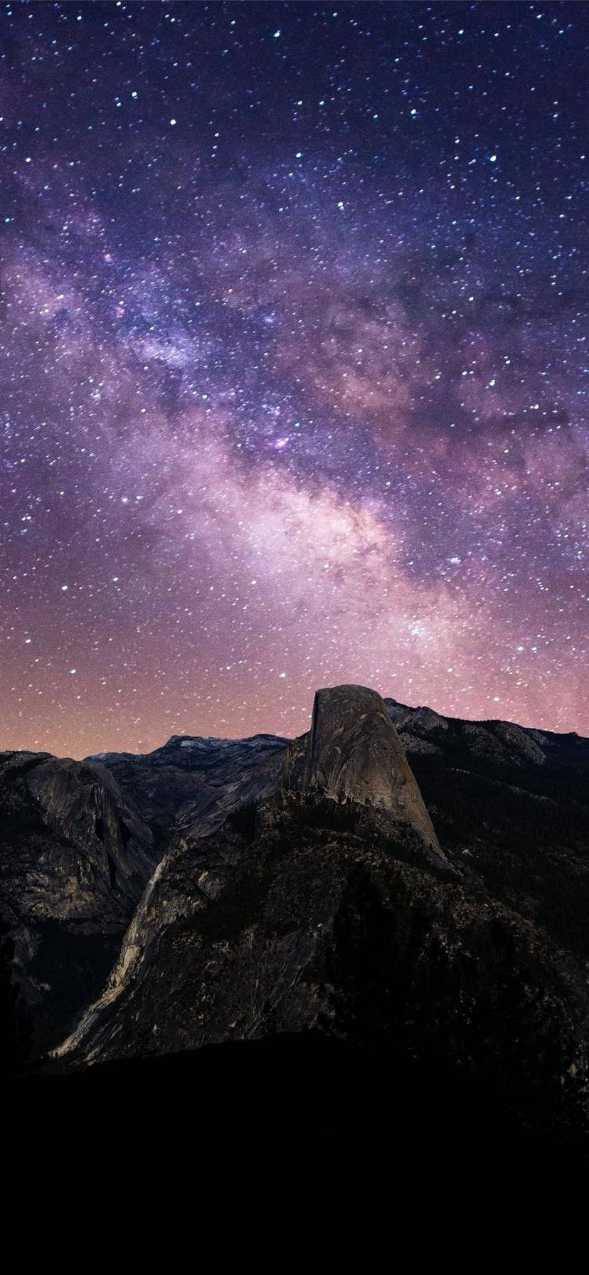 Aesthetic na Galactic Sky para sa iPhone Wallpaper
