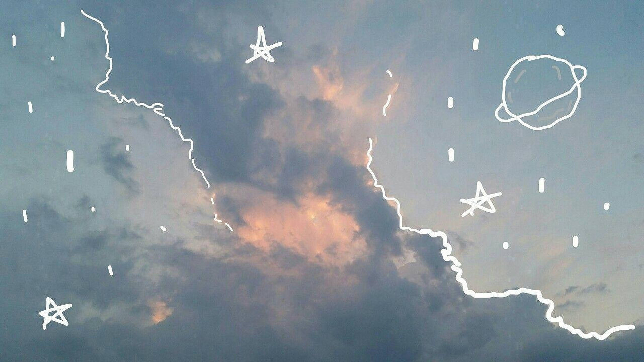 Aesthetic na Guhit ng Laptop Wallpaper
