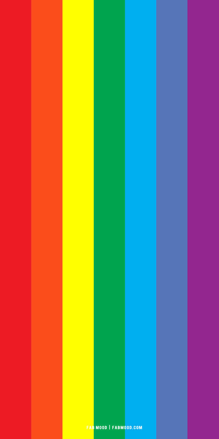 Aesthetic na LGBT Rainbow Striped Wallpaper