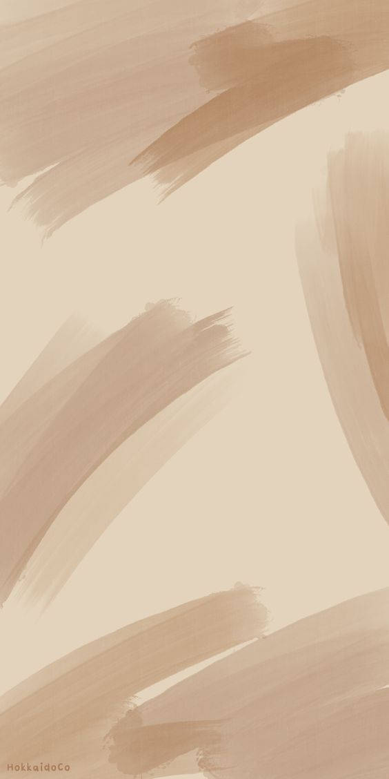 Aesthetic na Light Brown na Pattern ng Paint Brush Wallpaper