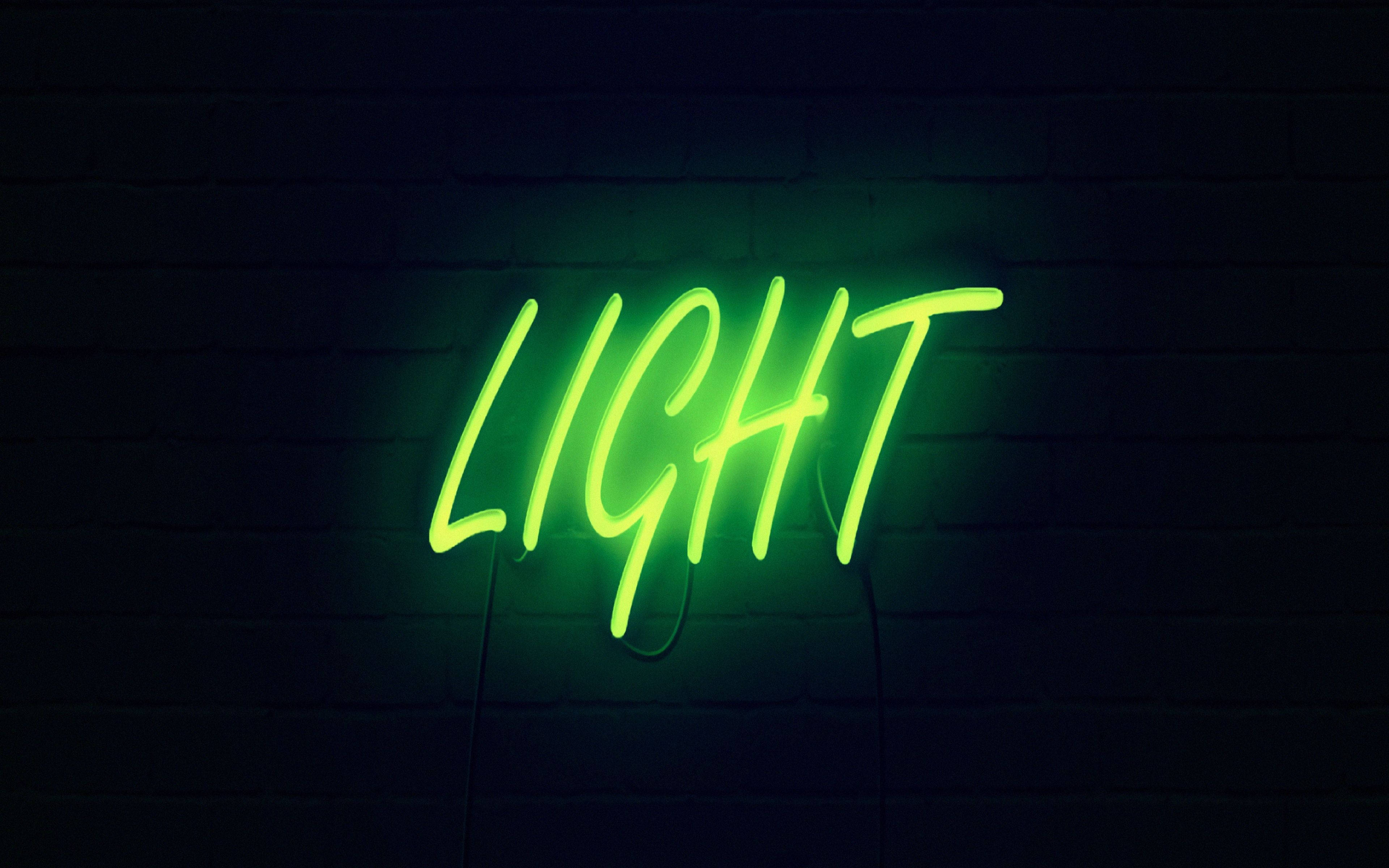 Aesthetic na Light Neon Green Wallpaper