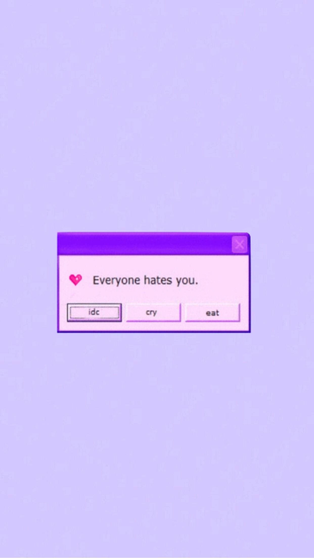 Aesthetic na Light Purple na Notification ng Computer Wallpaper