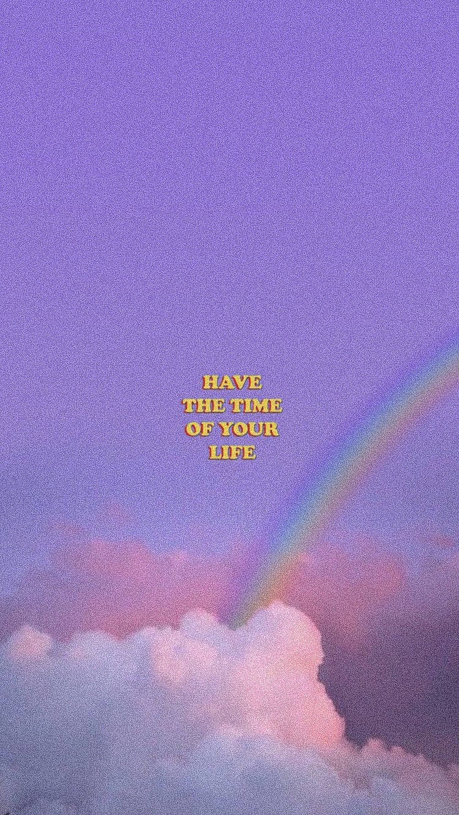 Aesthetic na Lila na Langit na May Pastel na Bahaghari Wallpaper