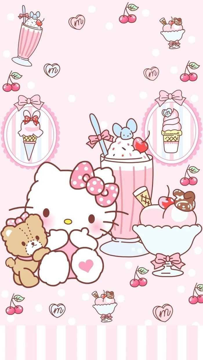Aesthetic na Matamis na Hello Kitty Wallpaper