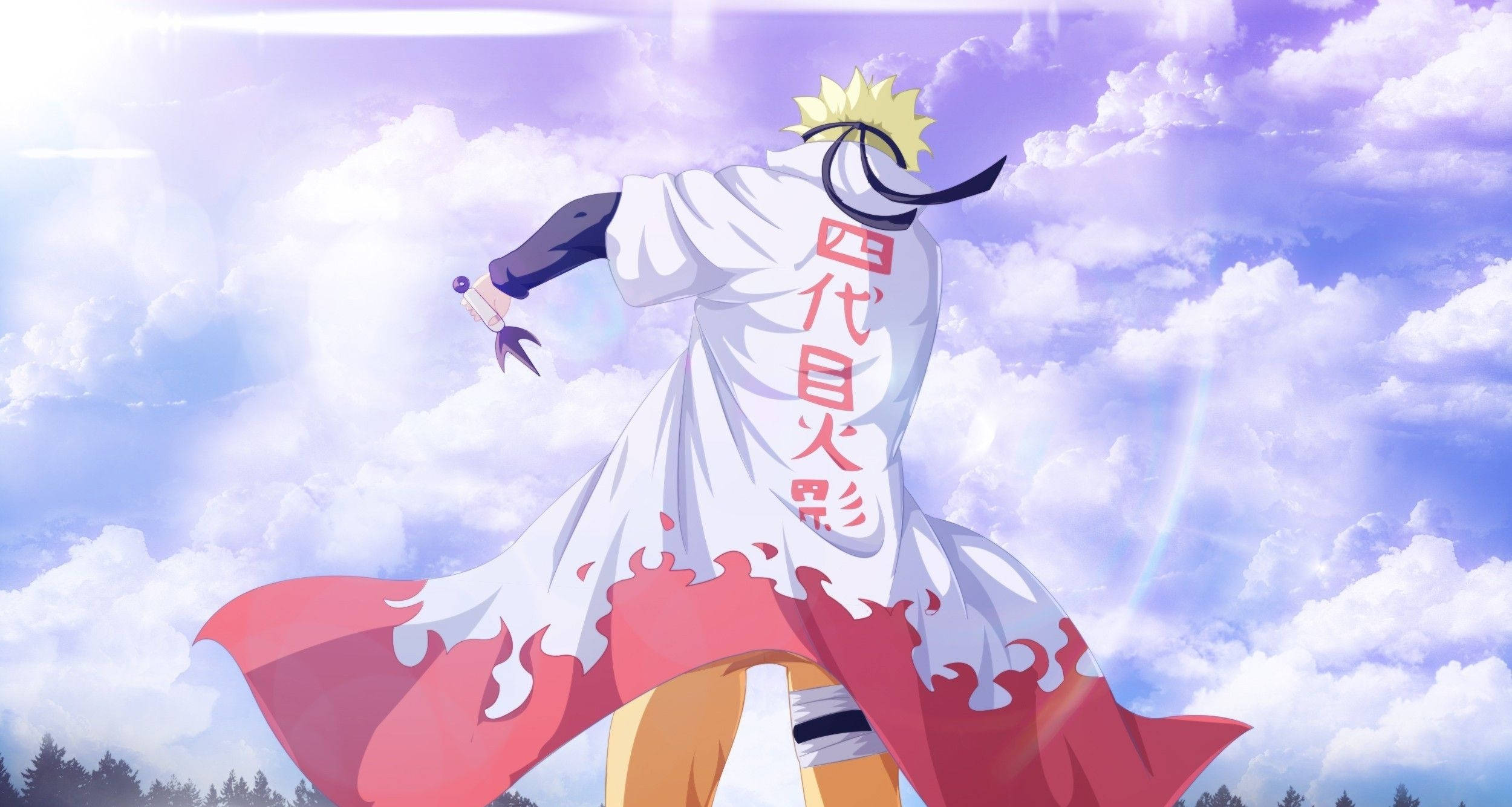 Aesthetic na Naruto Hokage Likod na Anggulong Portrait Wallpaper