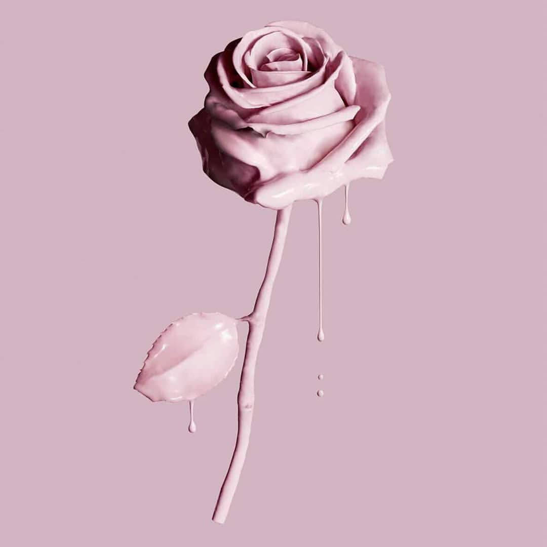 Aesthetic na Natutunaw na Rose Gold Wallpaper