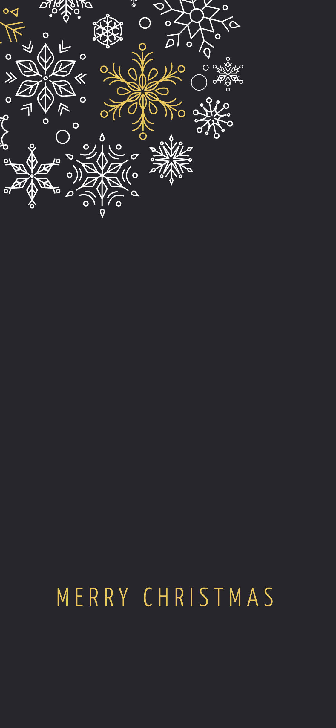 Aesthetic na Pang-iPhone na Christmas na May Snowflakes Wallpaper