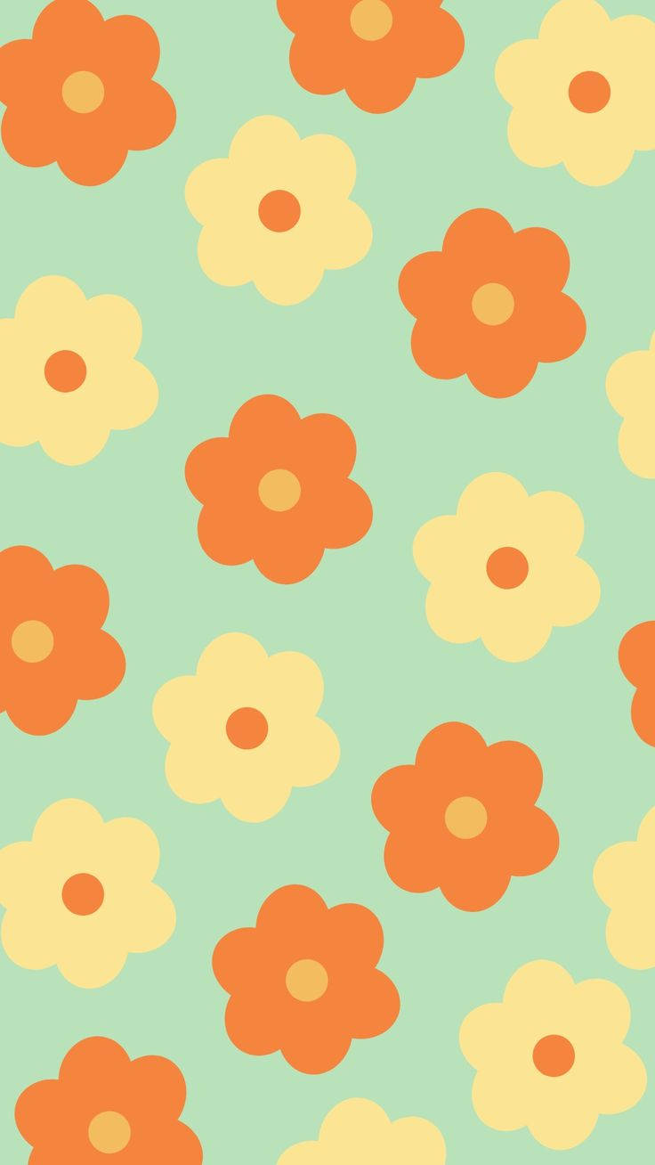 Aesthetic na Pattern ng Bulaklak para sa iPhone X Wallpaper