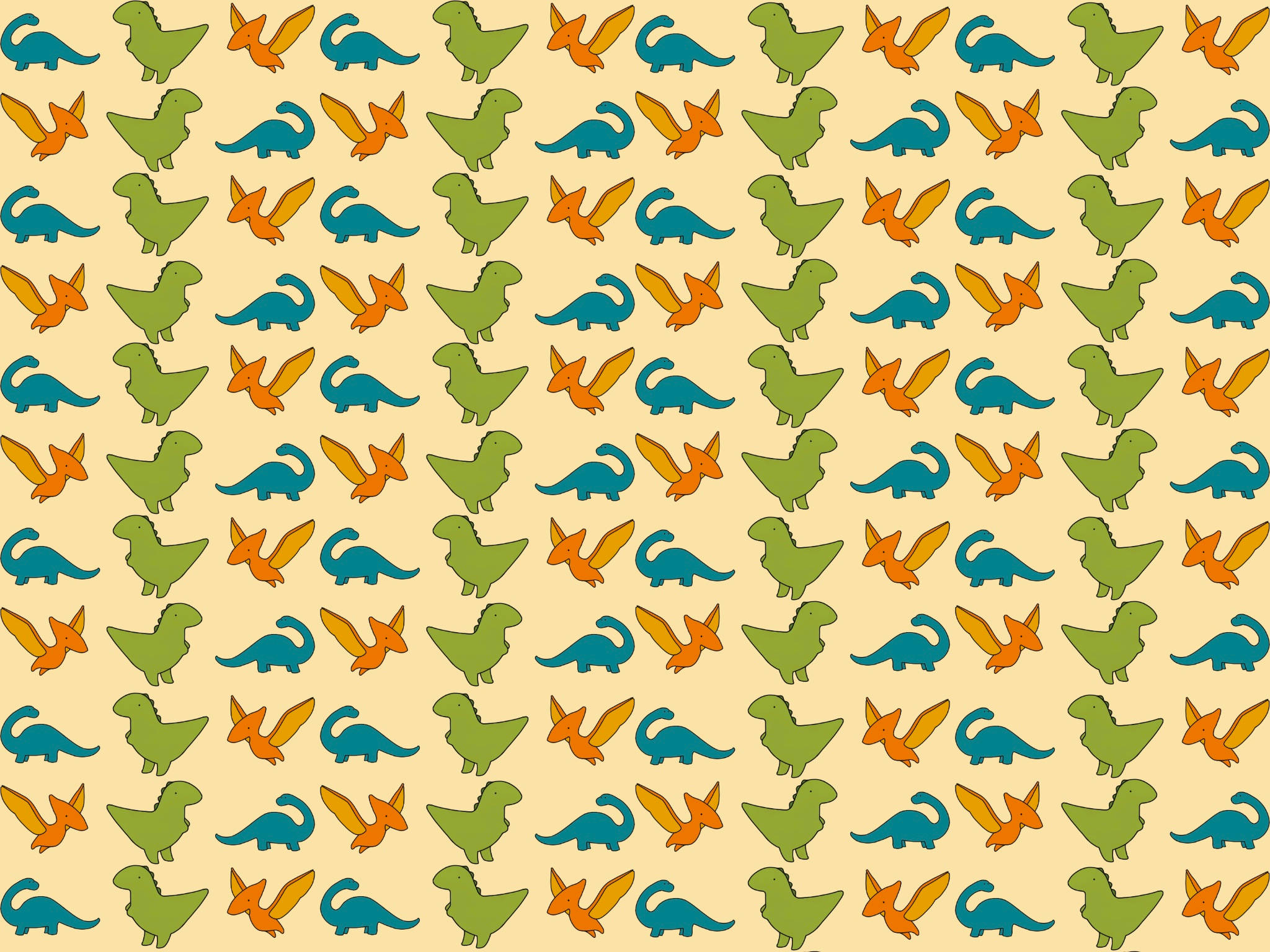 Aesthetic na Pattern ng Dinosaur para sa iPad Wallpaper