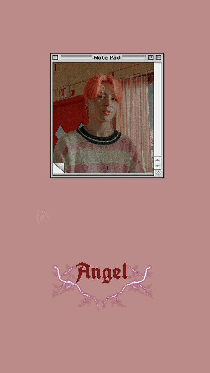 Aesthetic na si Bts Jimin sa Notepad Wallpaper