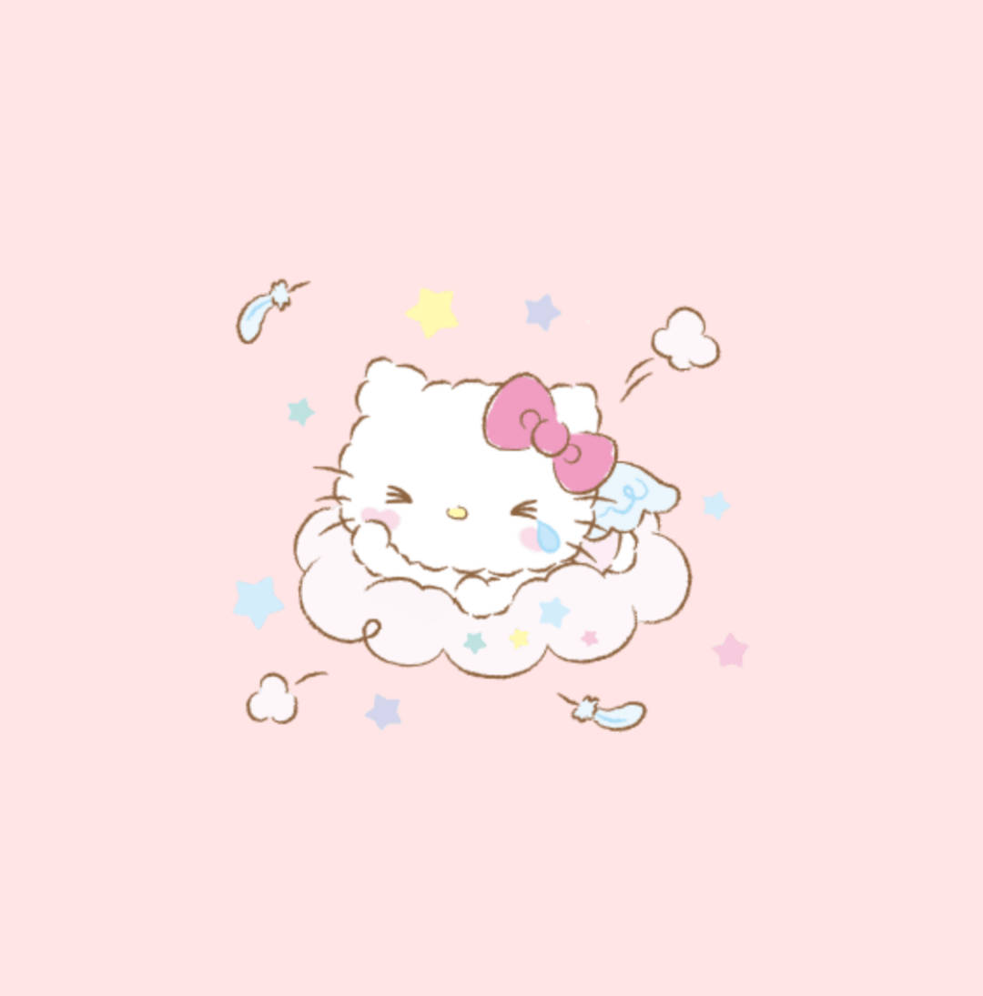 Aesthetic na Umiiyak na Anghel na Hello Kitty Wallpaper