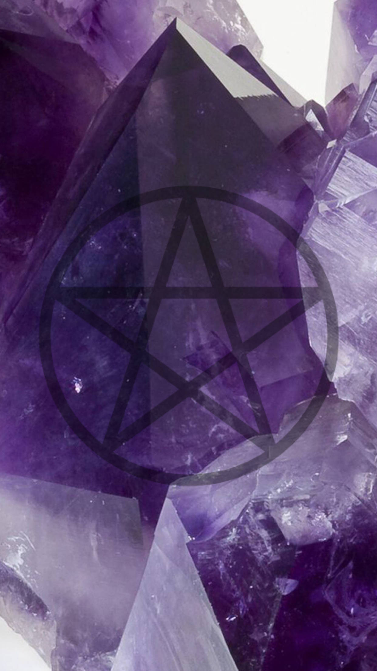 Aesthetic ng Bruha na Kristal na Pentacle Wallpaper