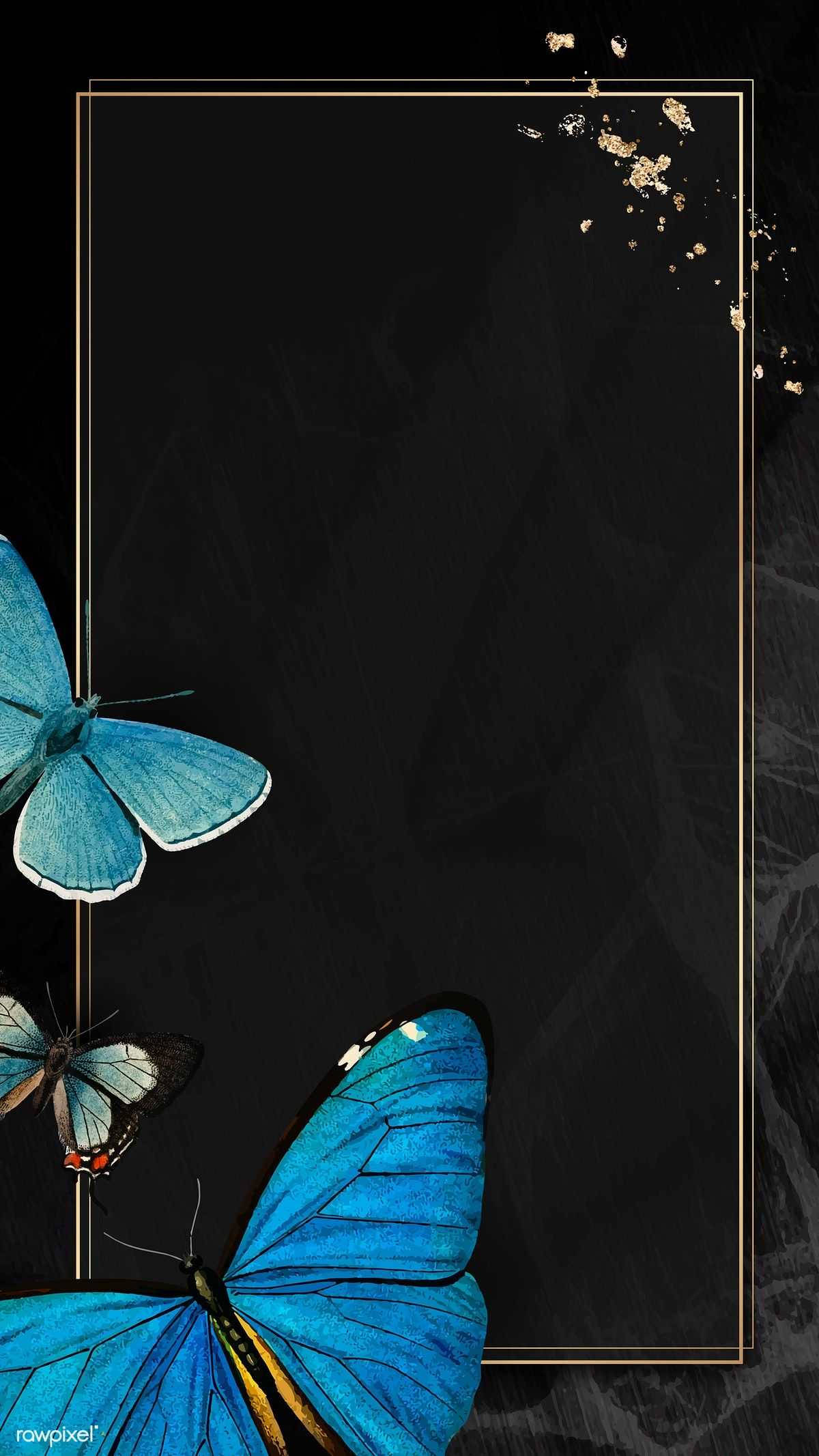 Aesthetic ng Itim na Paru-paro Wallpaper
