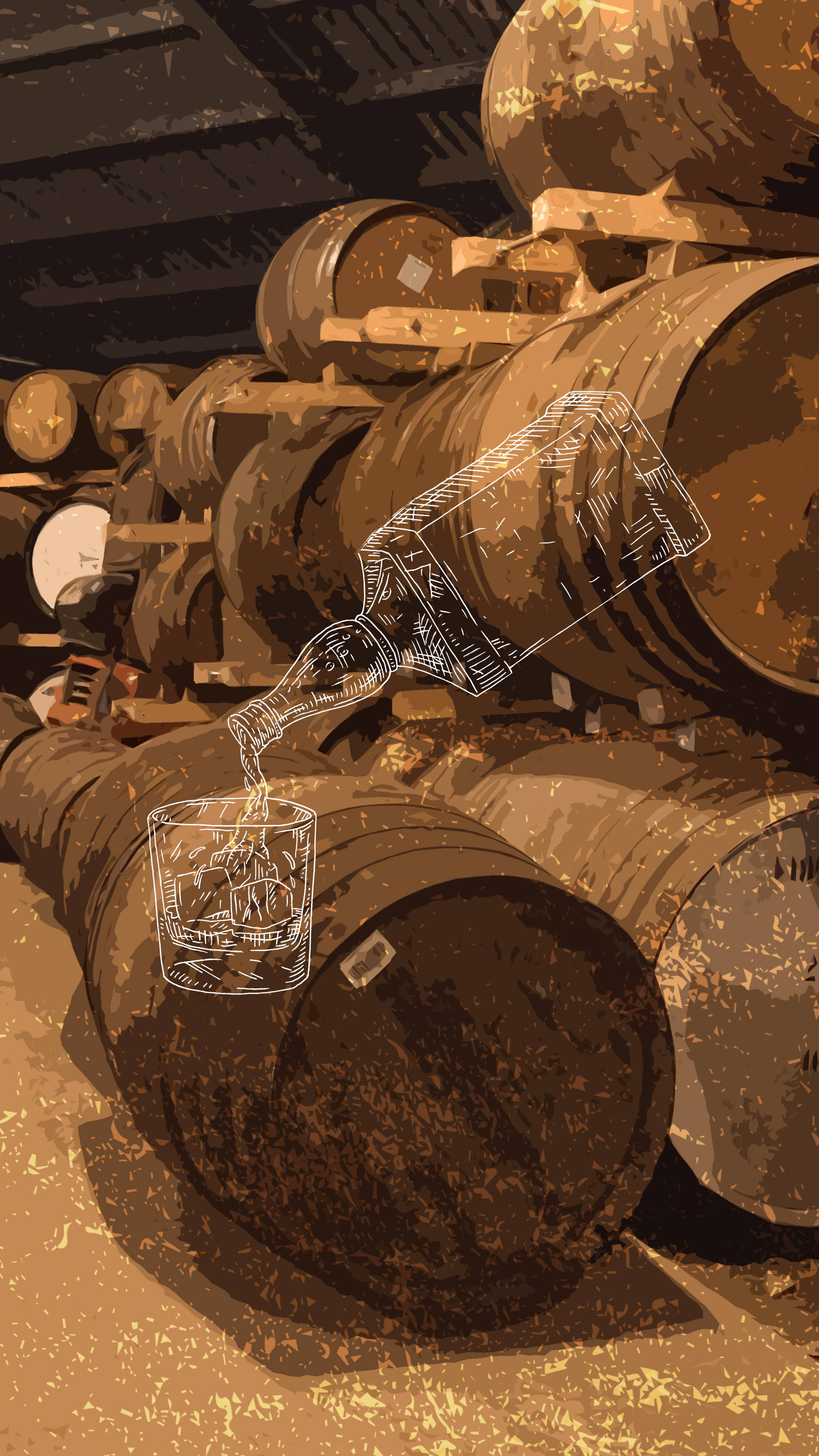 Aesthetic ng Maalikabok na Western Barrels Wallpaper