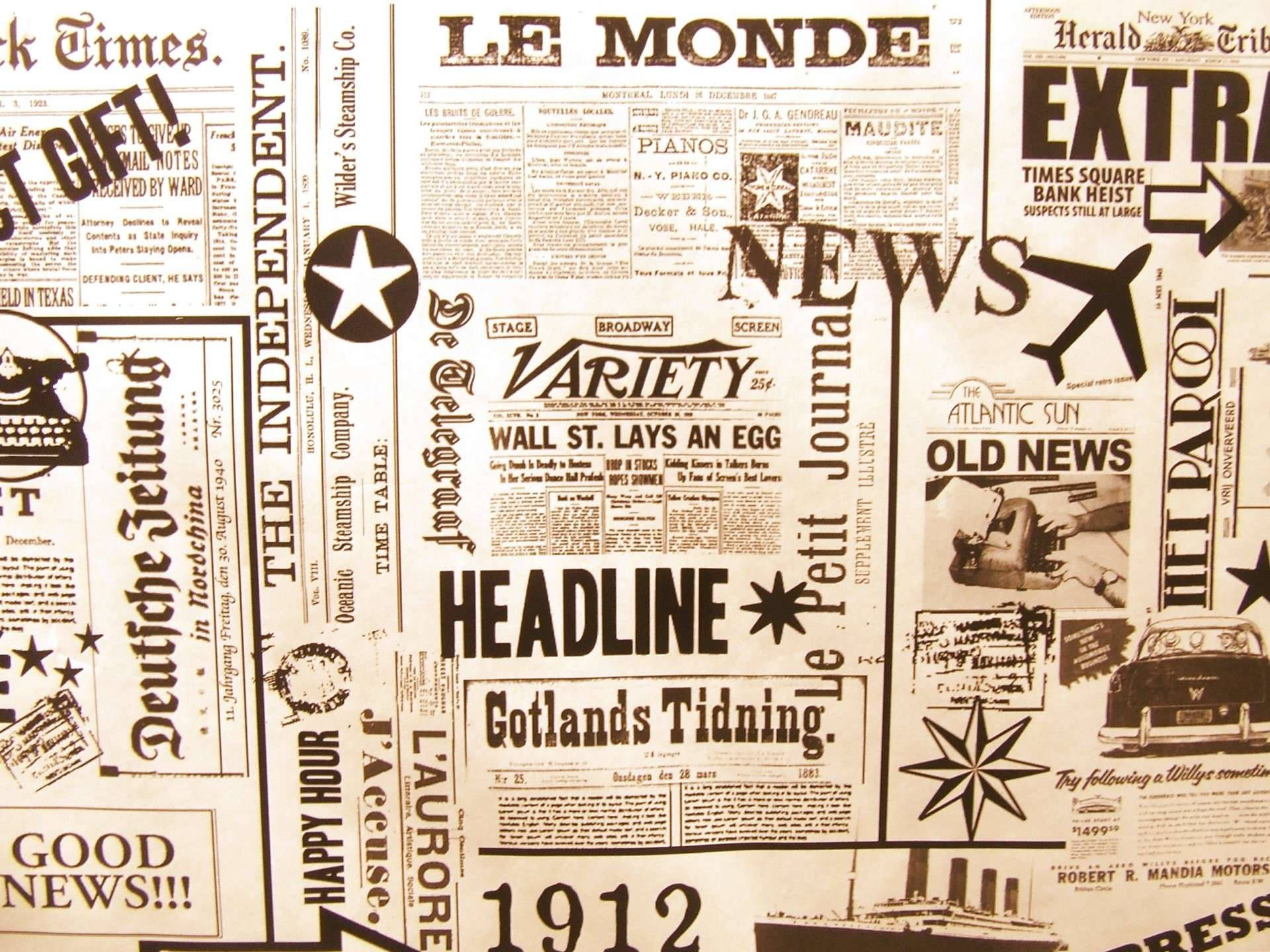Aesthetic ng Pahayagan na Vintage Tabloids Wallpaper