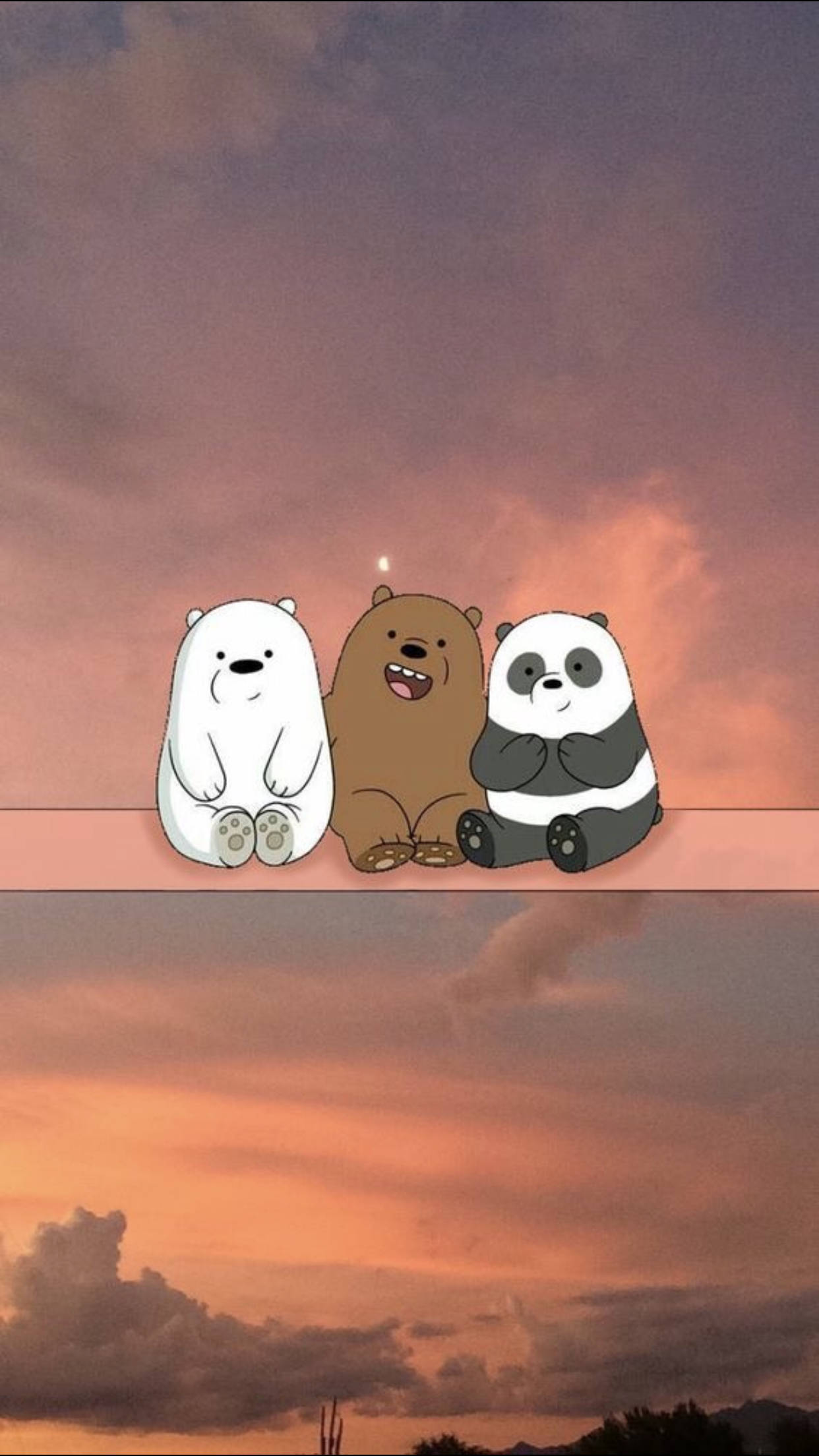 Aesthetic Panda, Grizz at Ice Bear Wallpaper