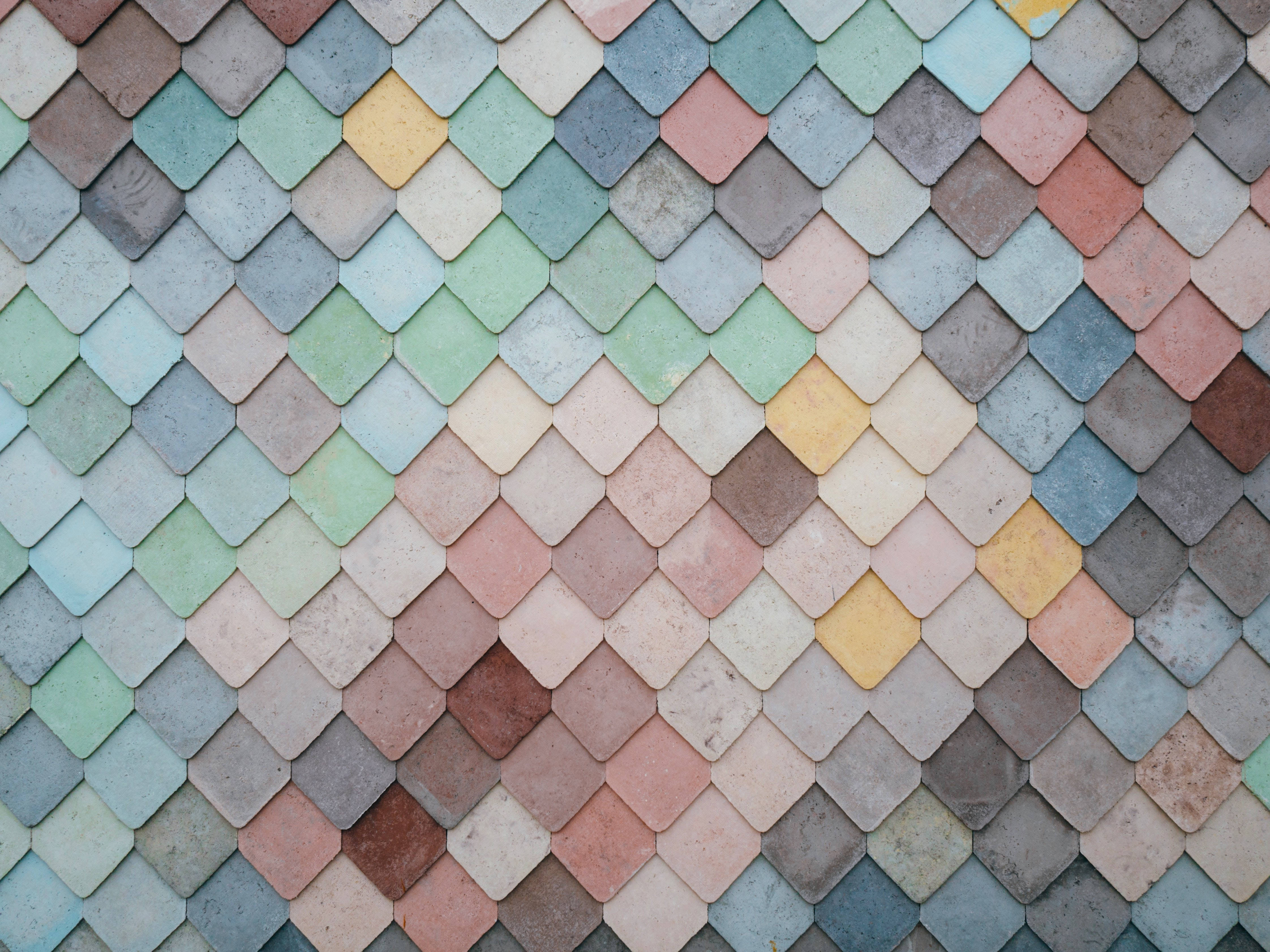Aesthetic Pattern ng mga Roof Tile Wallpaper
