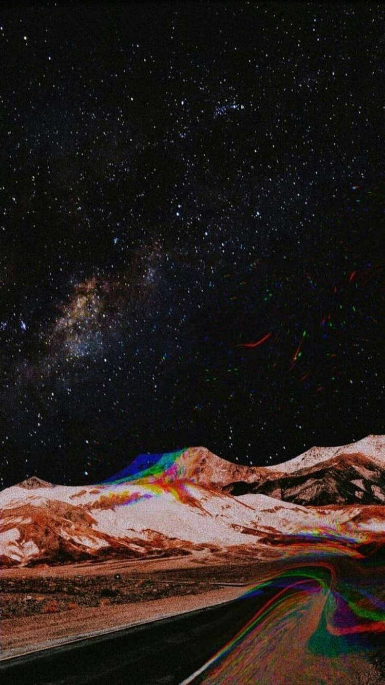 Aesthetic Starry Sky Para sa iPhone Wallpaper