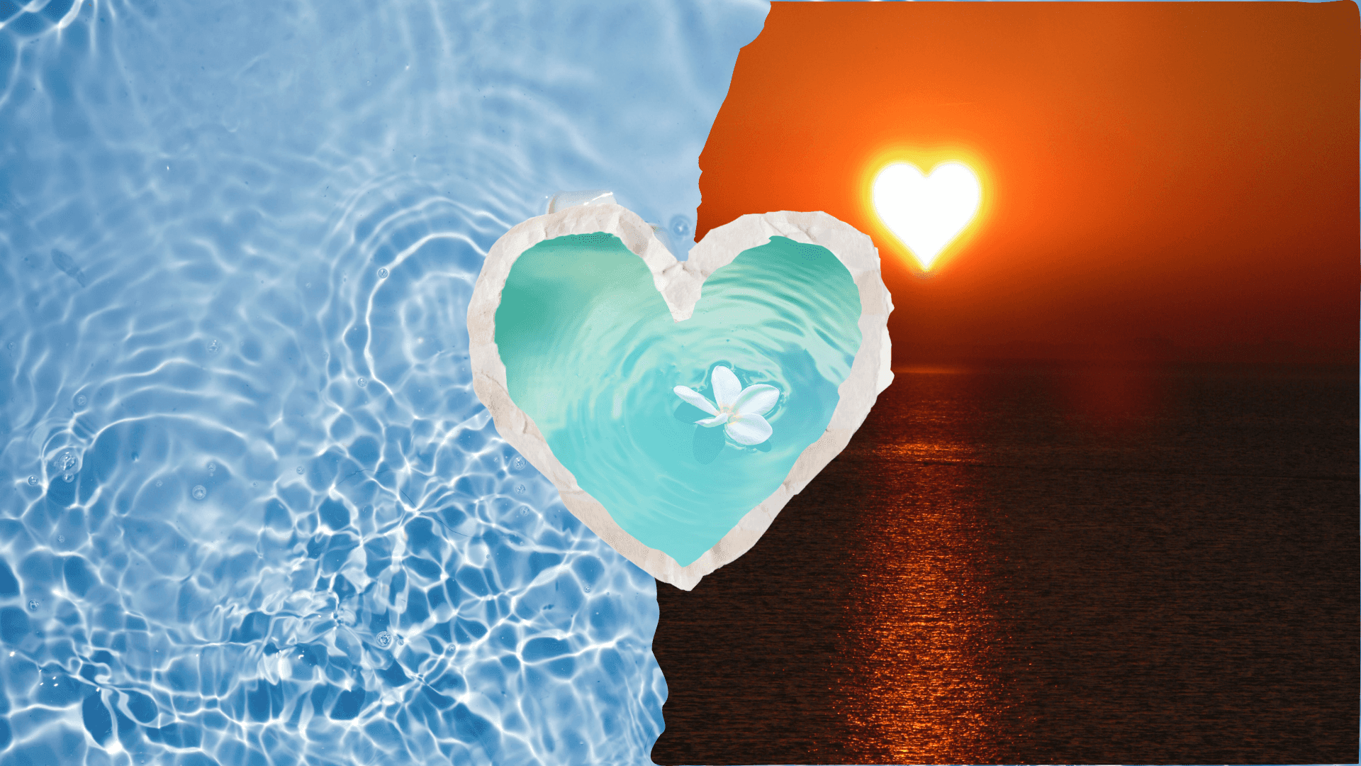 Aesthetic Sunset/Water Background Wallpaper