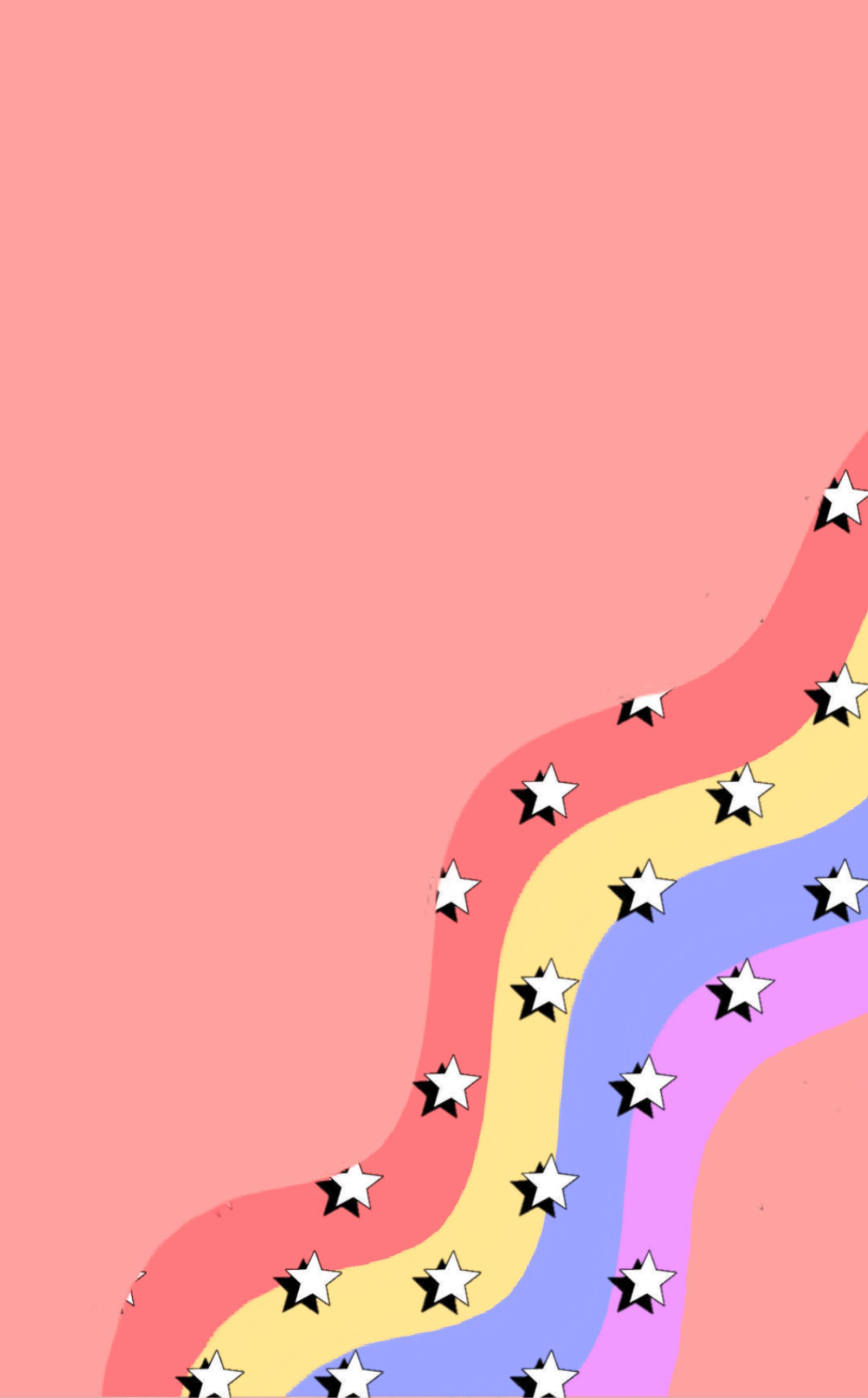 Aesthetic Vintage iPad Colorful Stars Wallpaper