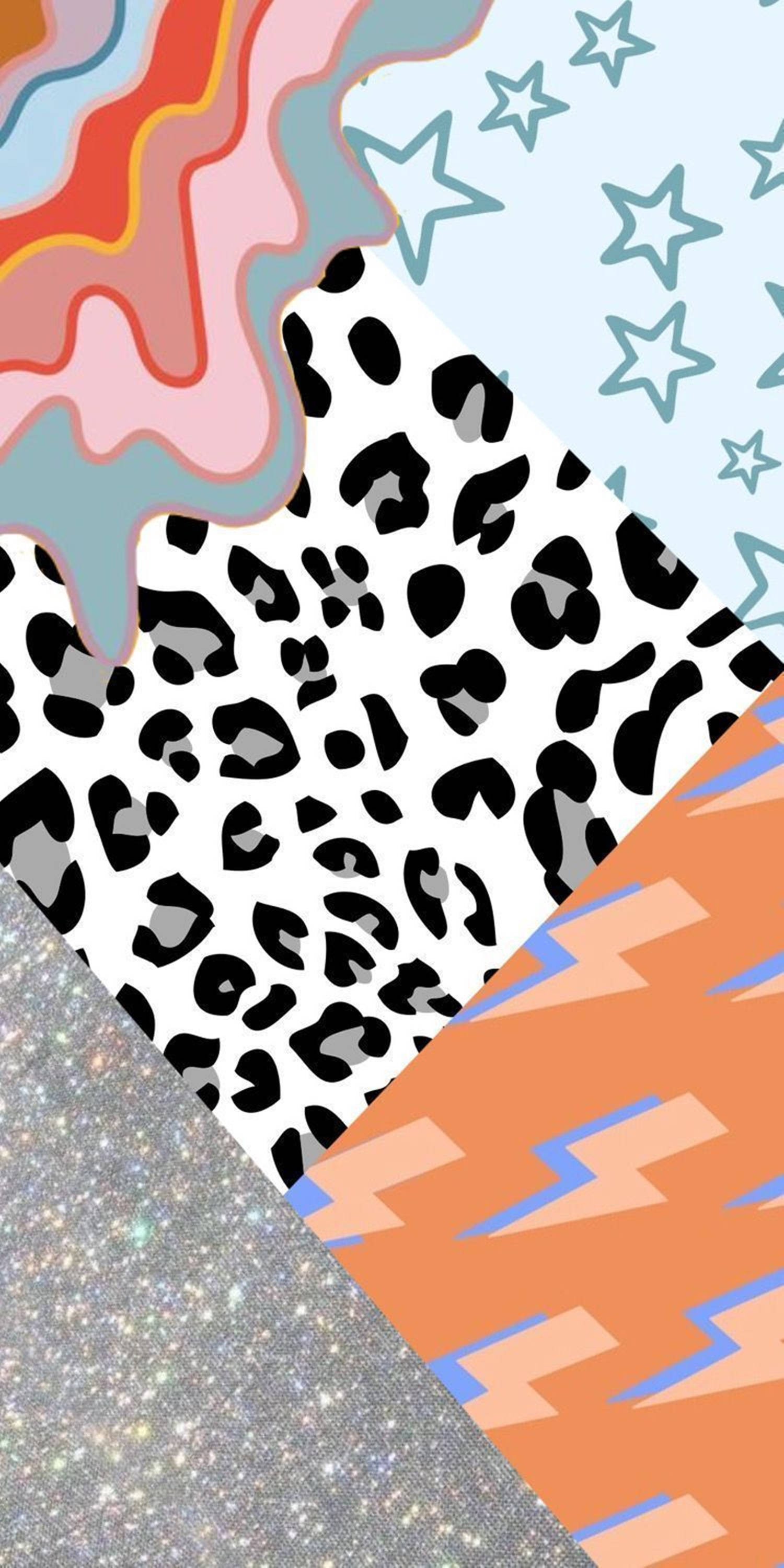 Aesthetic VSCO Collage na may Nagkakasalungatang Pattern Wallpaper