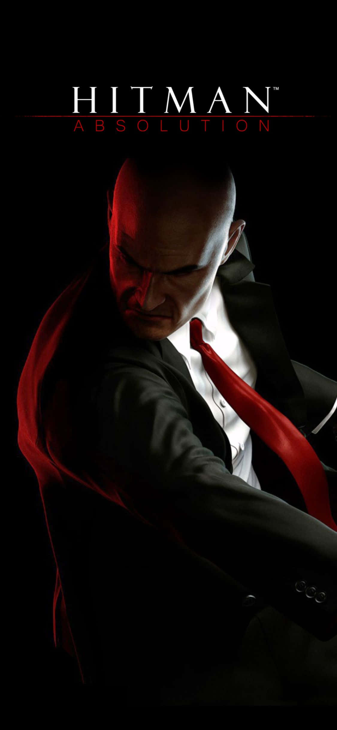 Agent 47 sa Hitman Absolution handa para sa pinakamahirap na misyon sa isang iPhone X Wallpaper