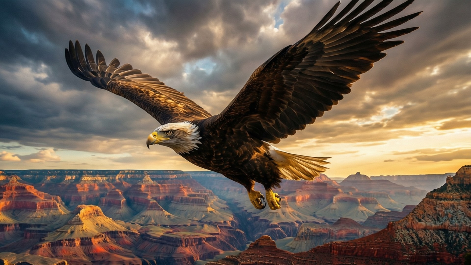 Agila sa Grand Canyon Wallpaper
