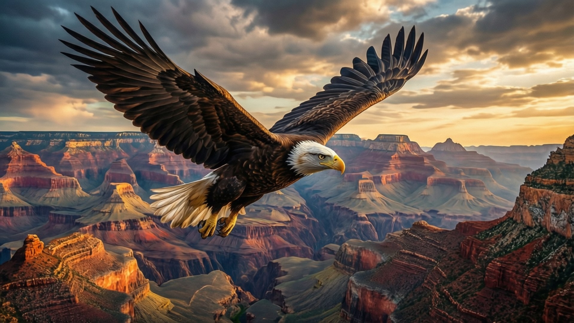 Agila sa Grand Canyon Wallpaper