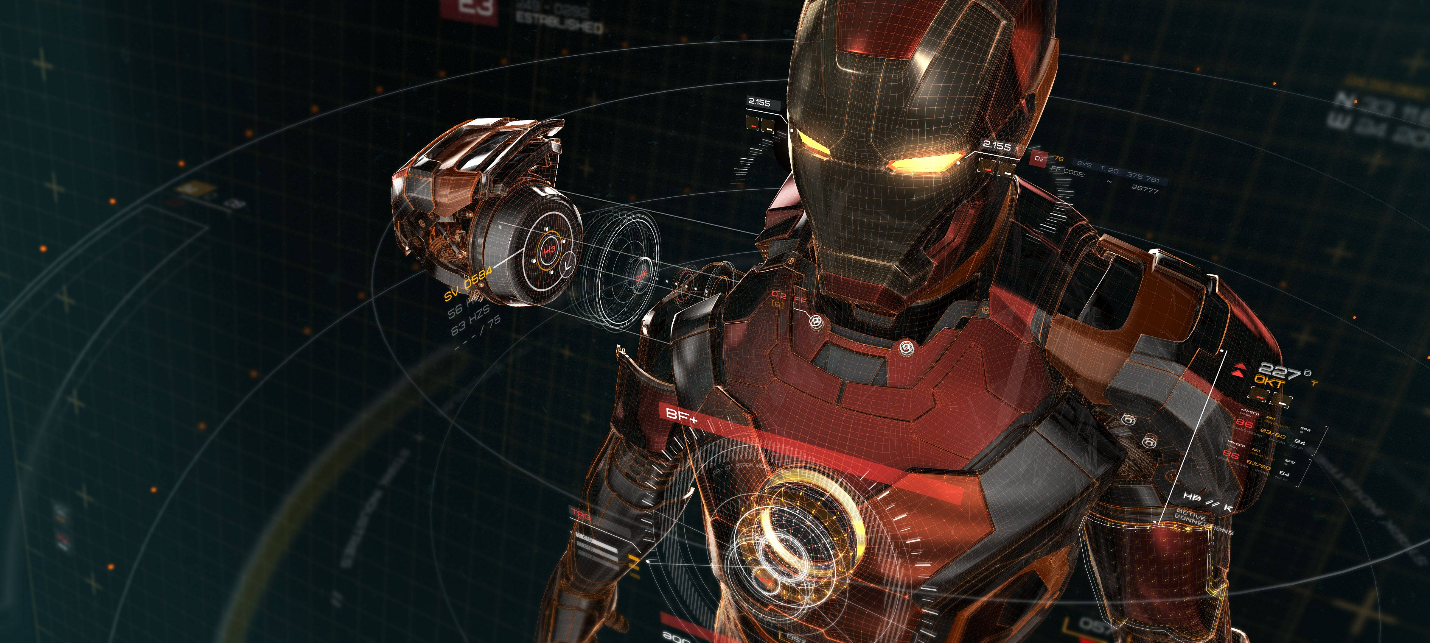 AI Scan ng Iron Man Wallpaper