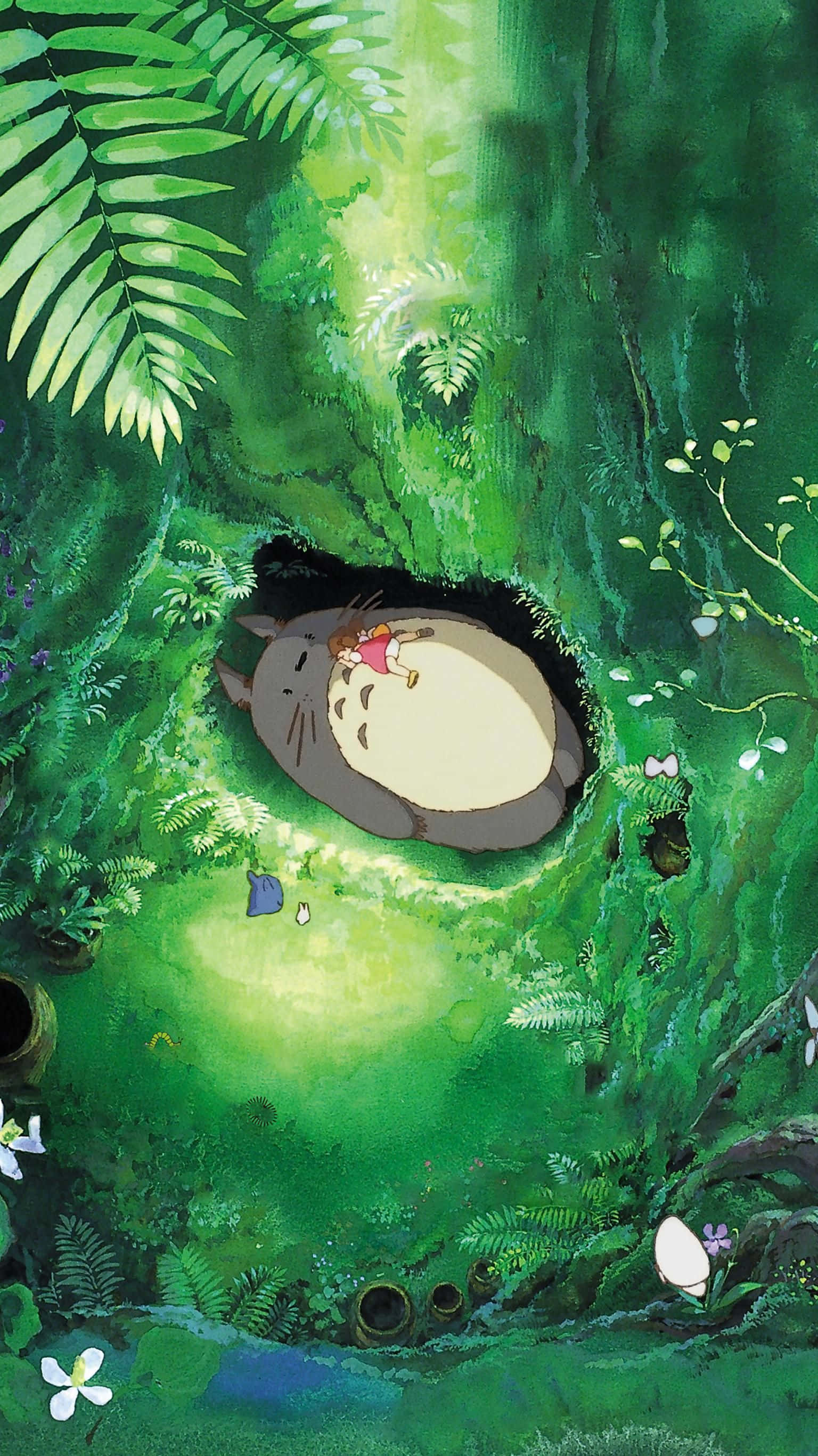 Aking Kapitbahay na si Totoro Studio Ghibli Phone Wallpaper