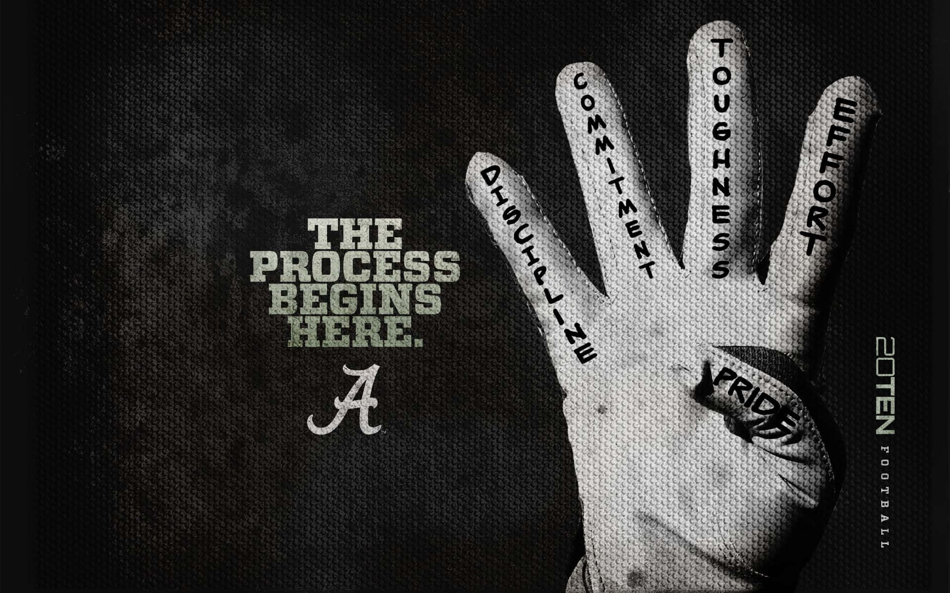Alabama Crimson Tide Football Team sa Aksyon Wallpaper