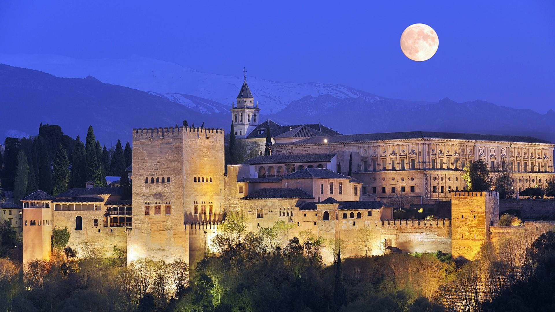 Alhambra Buwan sa Gabi Wallpaper